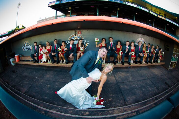 A Fun Baseball Themed Wedding  at Ripken Stadium in 