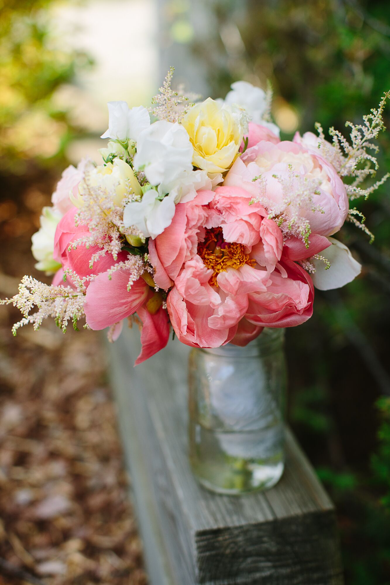 Pink Bridal Bouquet With Roses And Peonies 1800