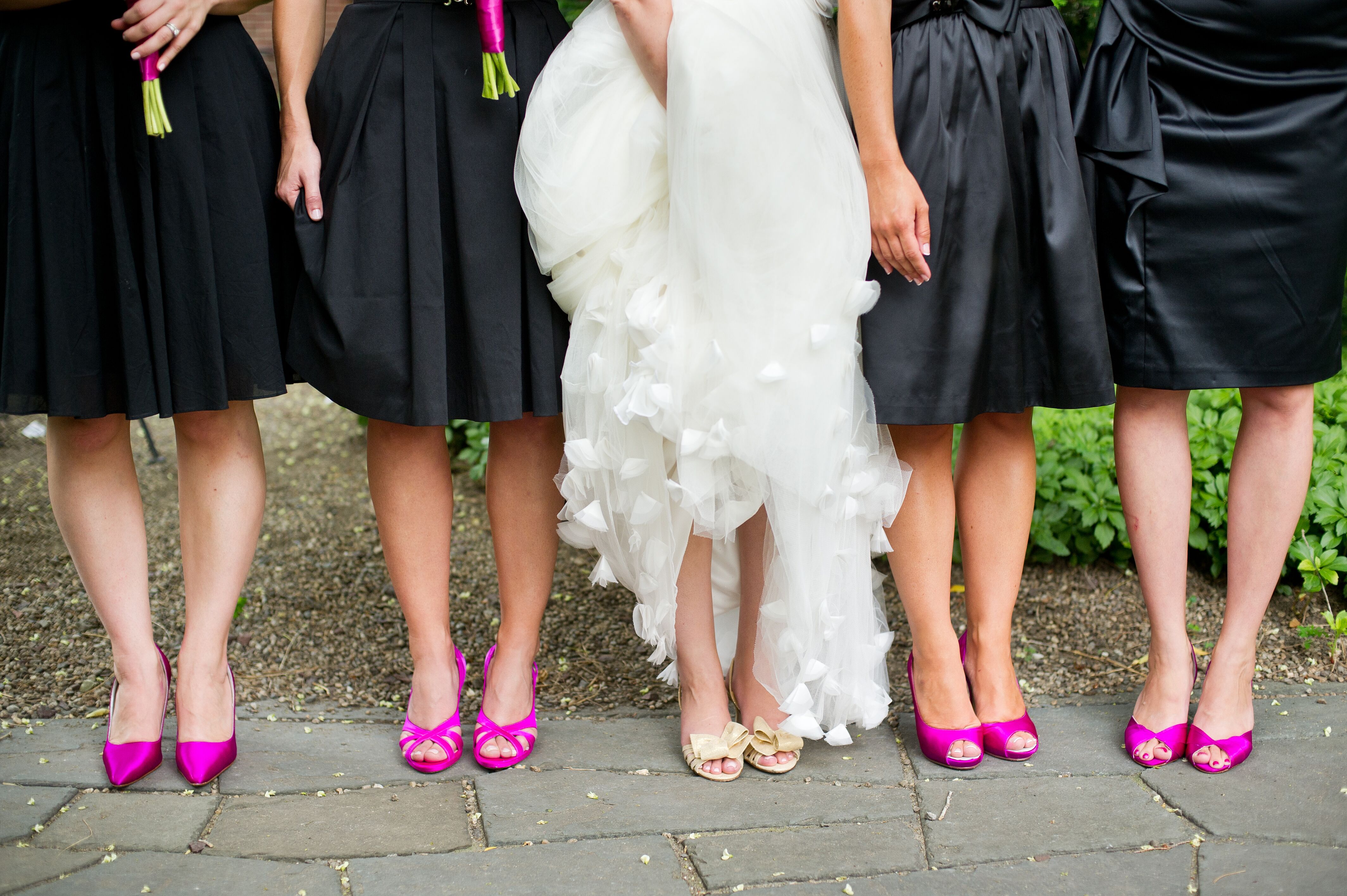 Magenta shoes for online wedding