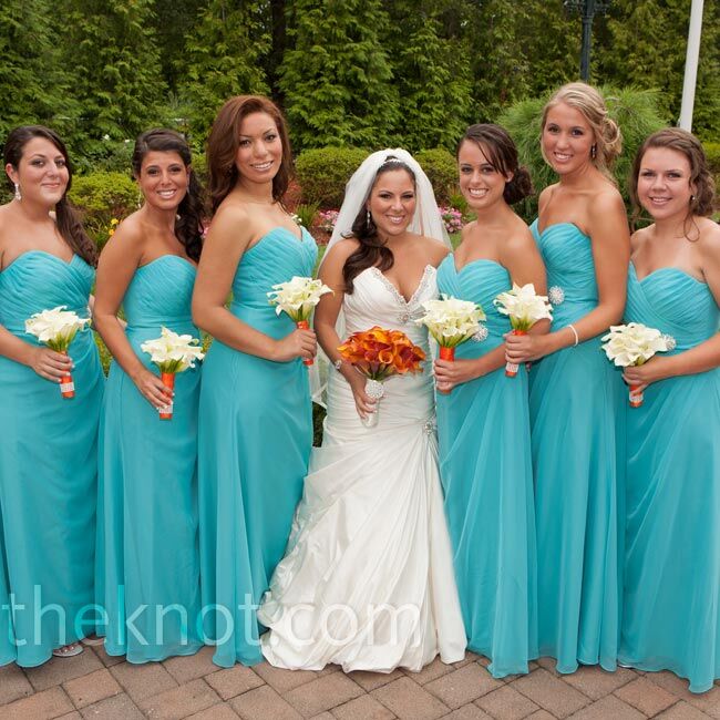 Turquoise Bridesmaid Dresses Yuman Dakren 4900