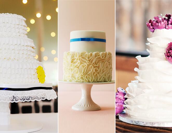 Ruffled wedding cake trend