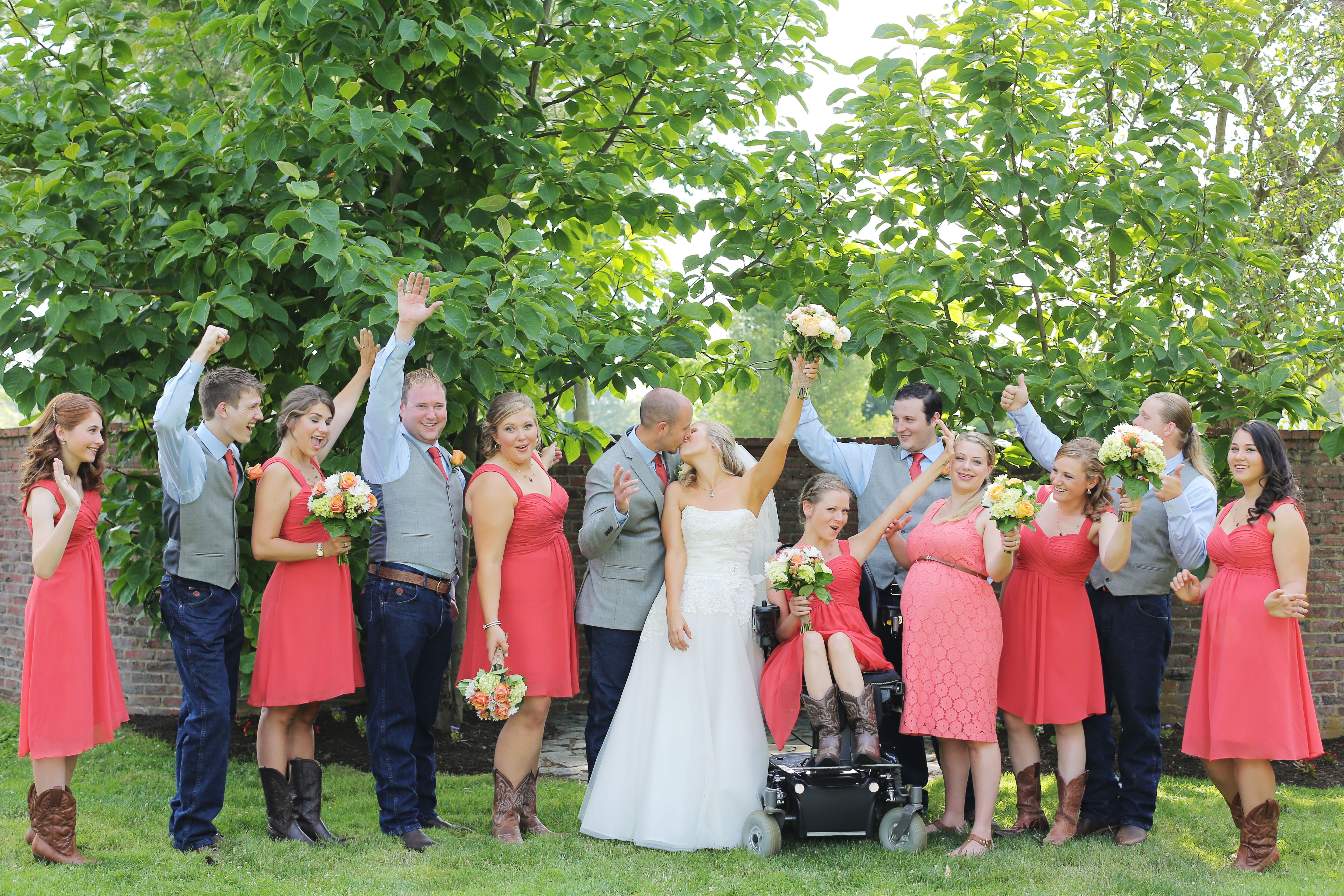 persimmon bridesmaid dresses