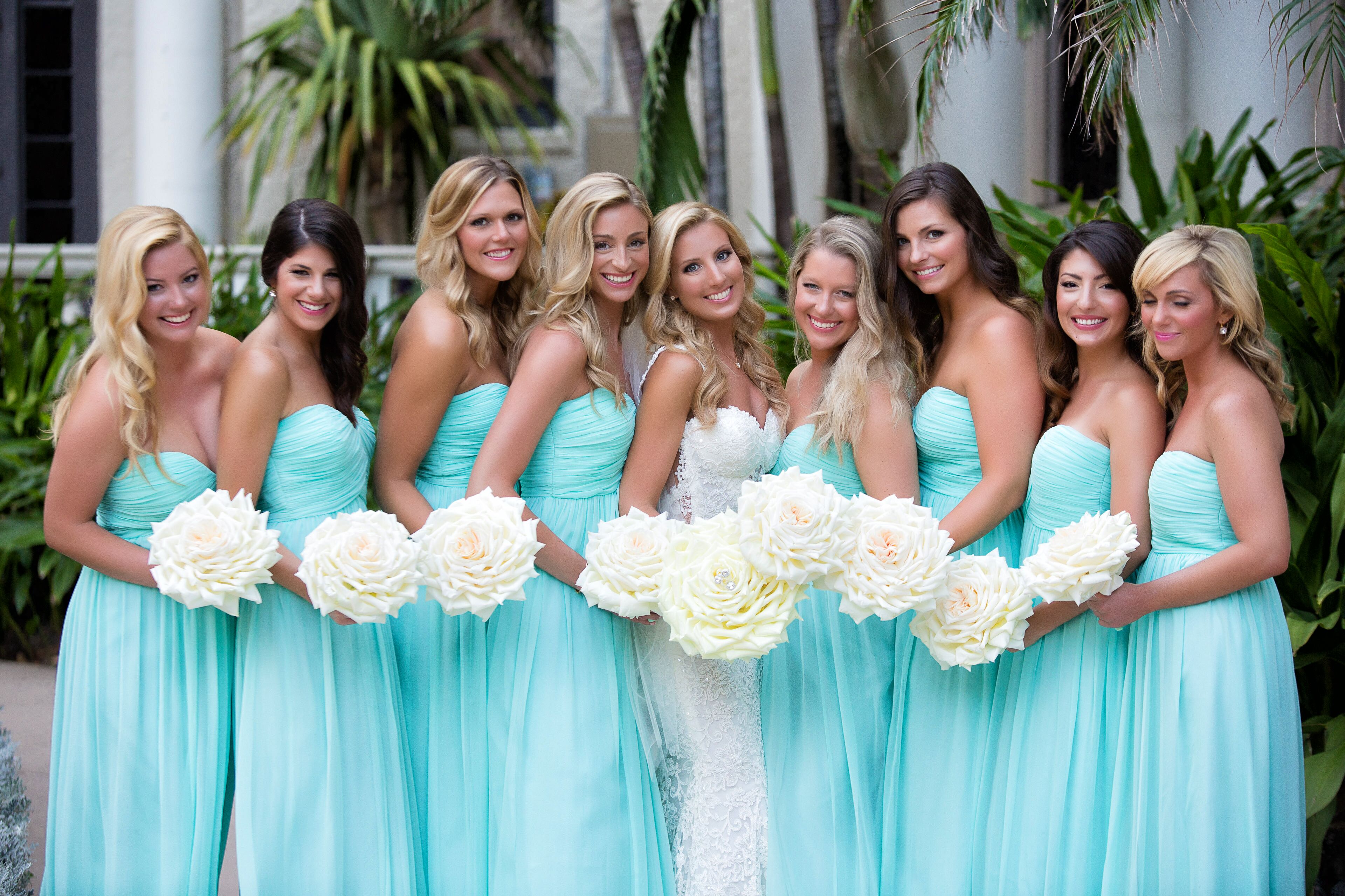 Light Blue Donna Morgan Bridesmaid Dresses