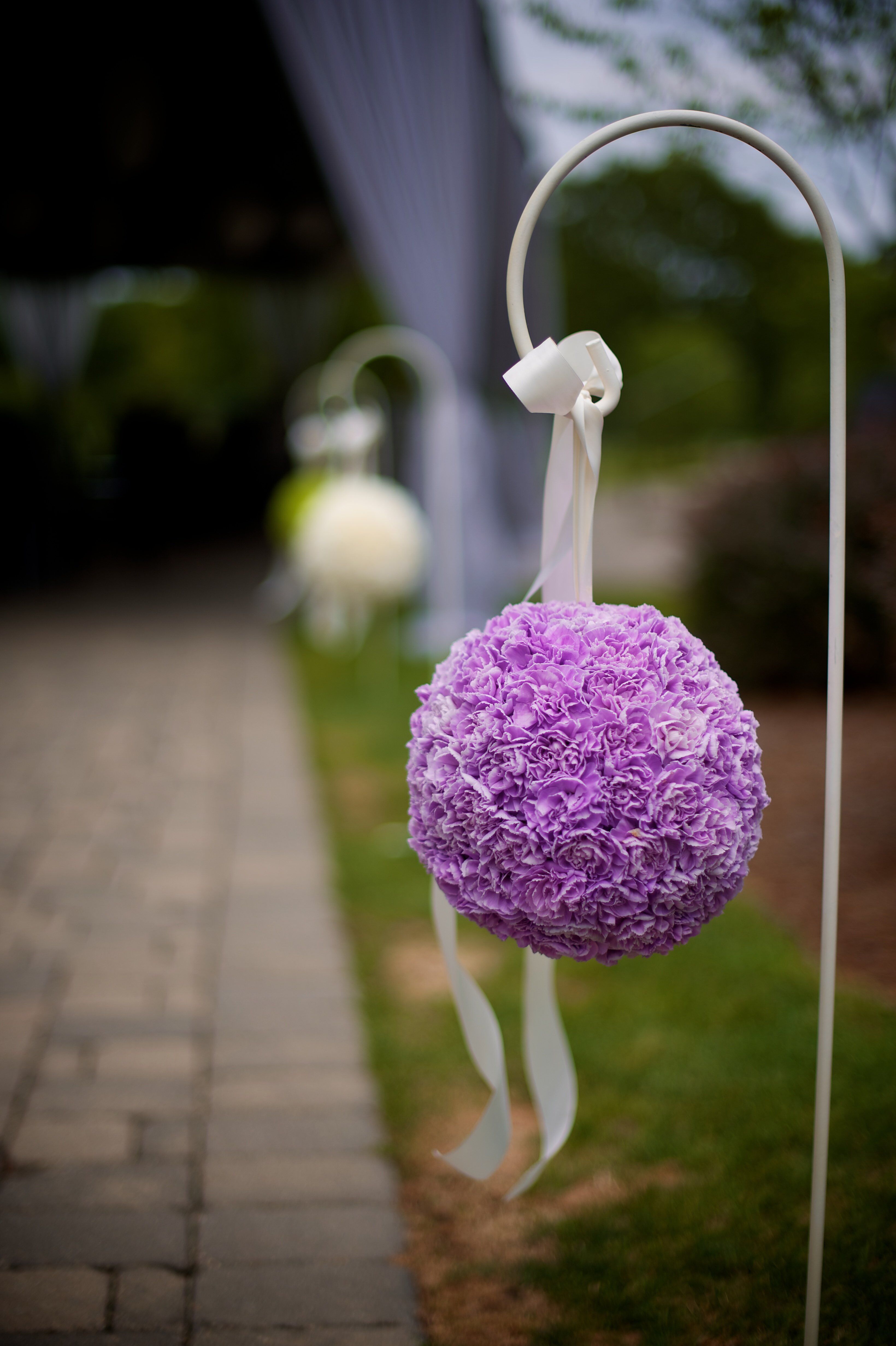 Hanging Purple Pomanders