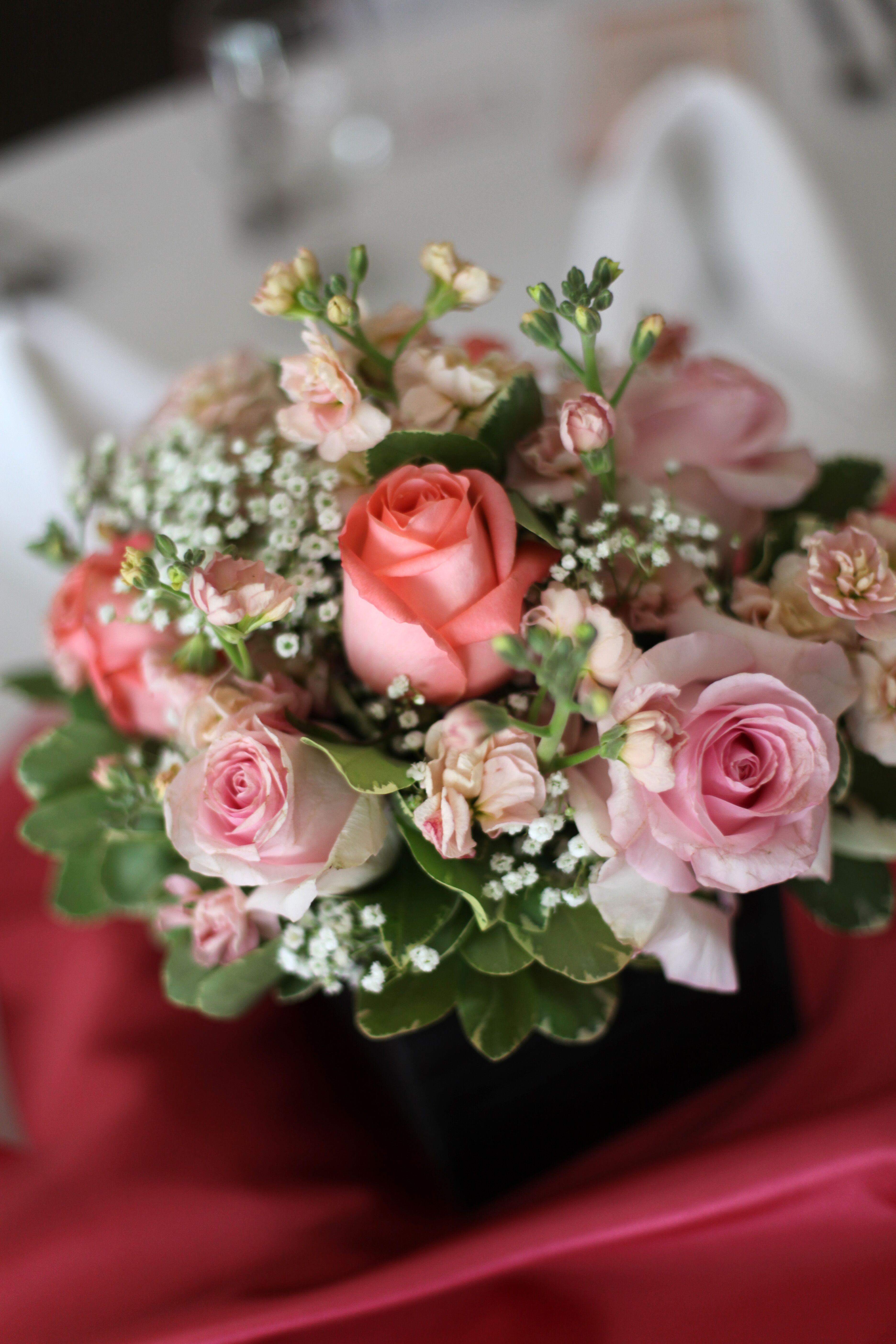 Pink Rose Centerpiece