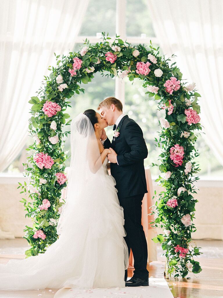 Floral arch in loft