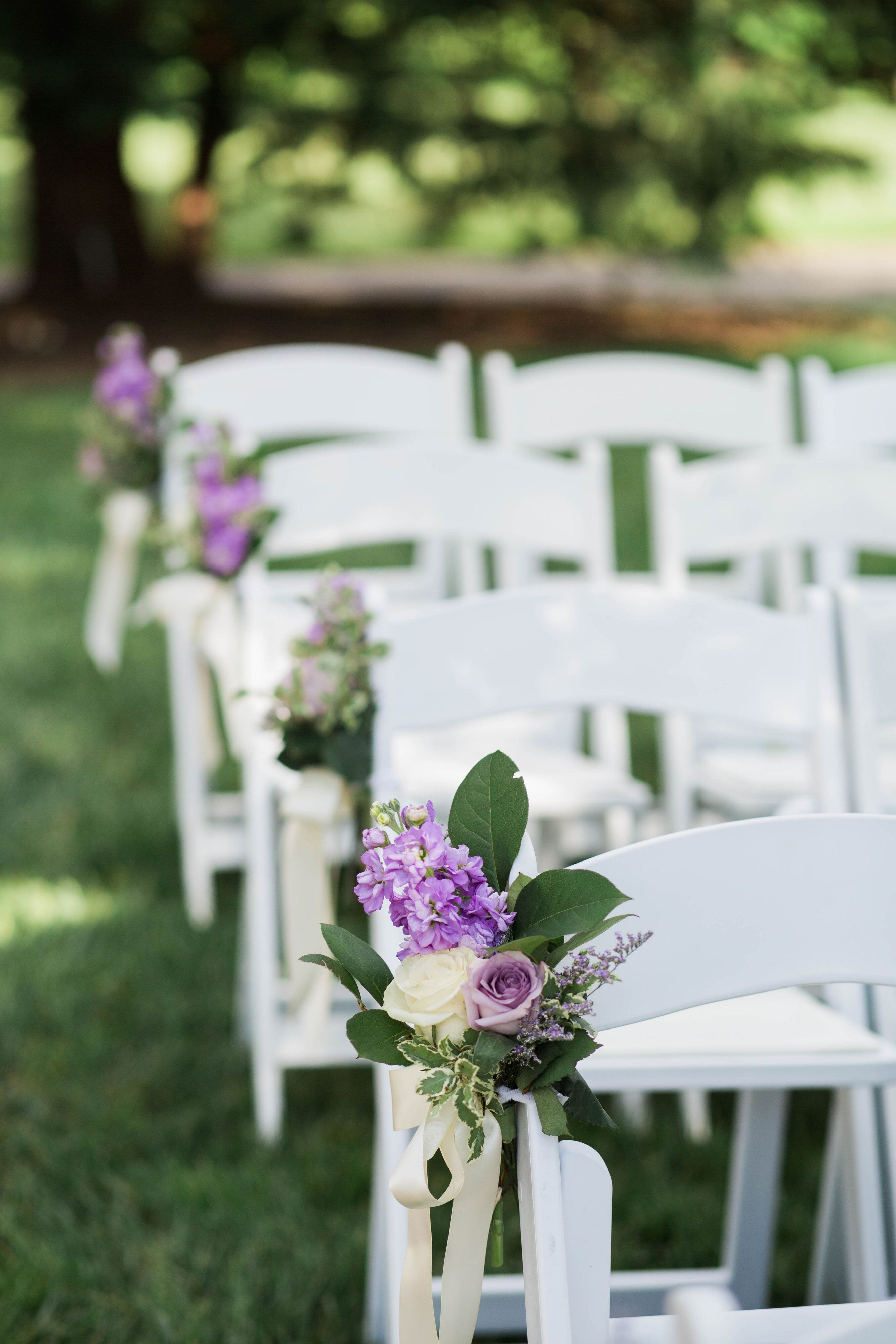 Hydrangea and Rose Aisle Decorations