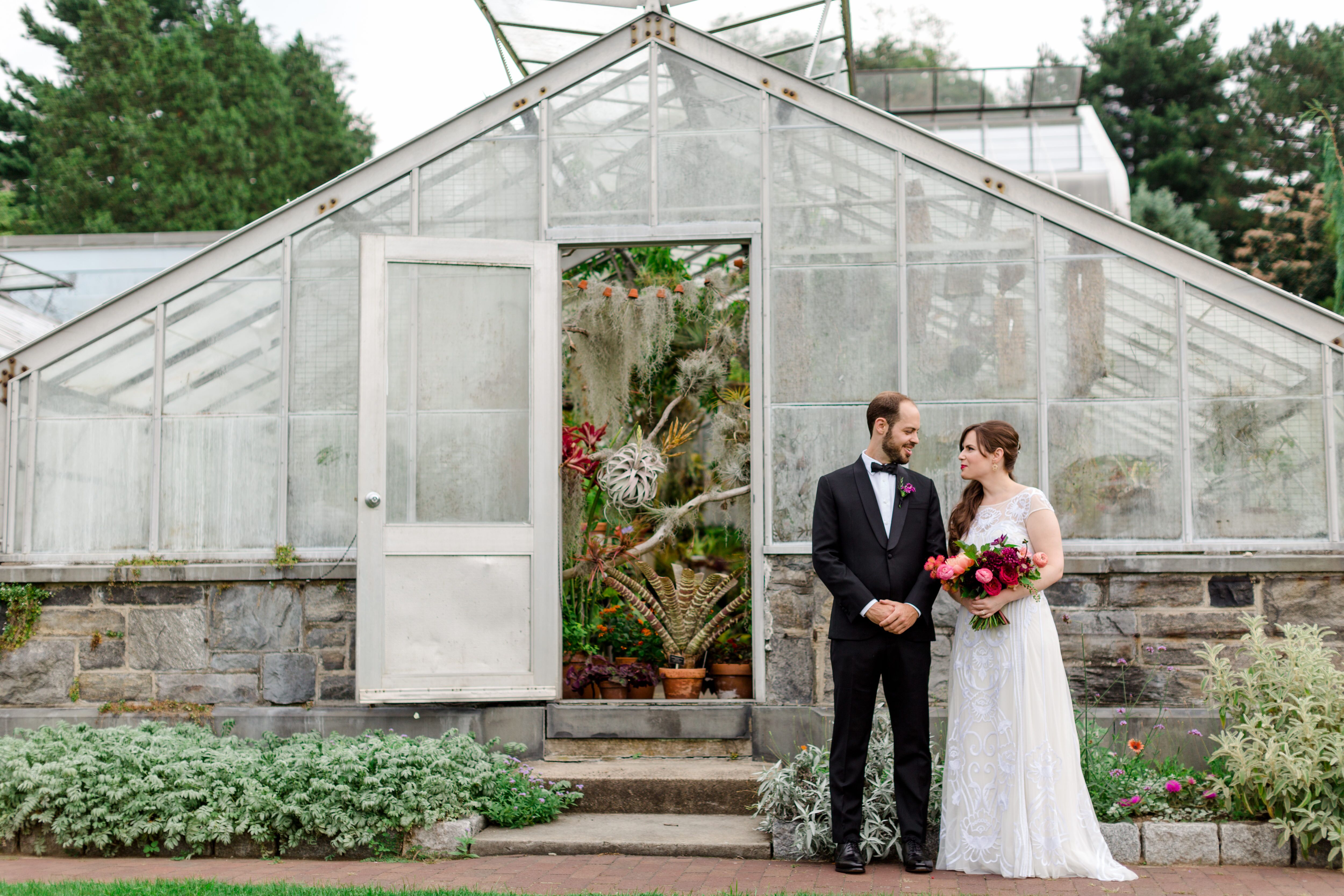 Couple At Wave Hill Public Gardens In Bronx New York