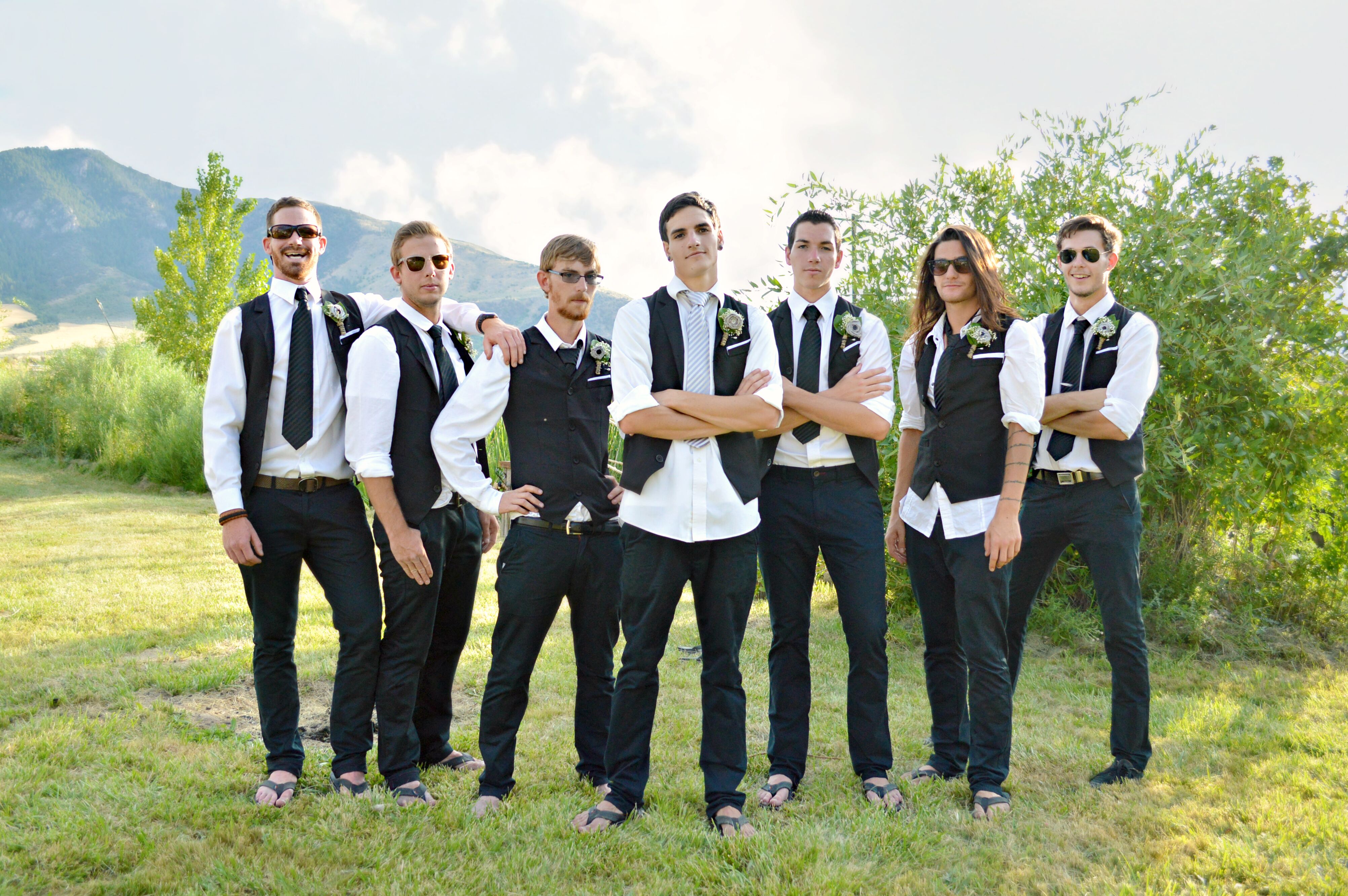 Black 2025 vest groomsmen