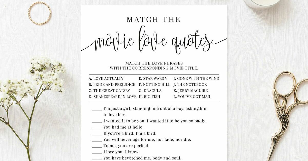 free bridal shower games templates