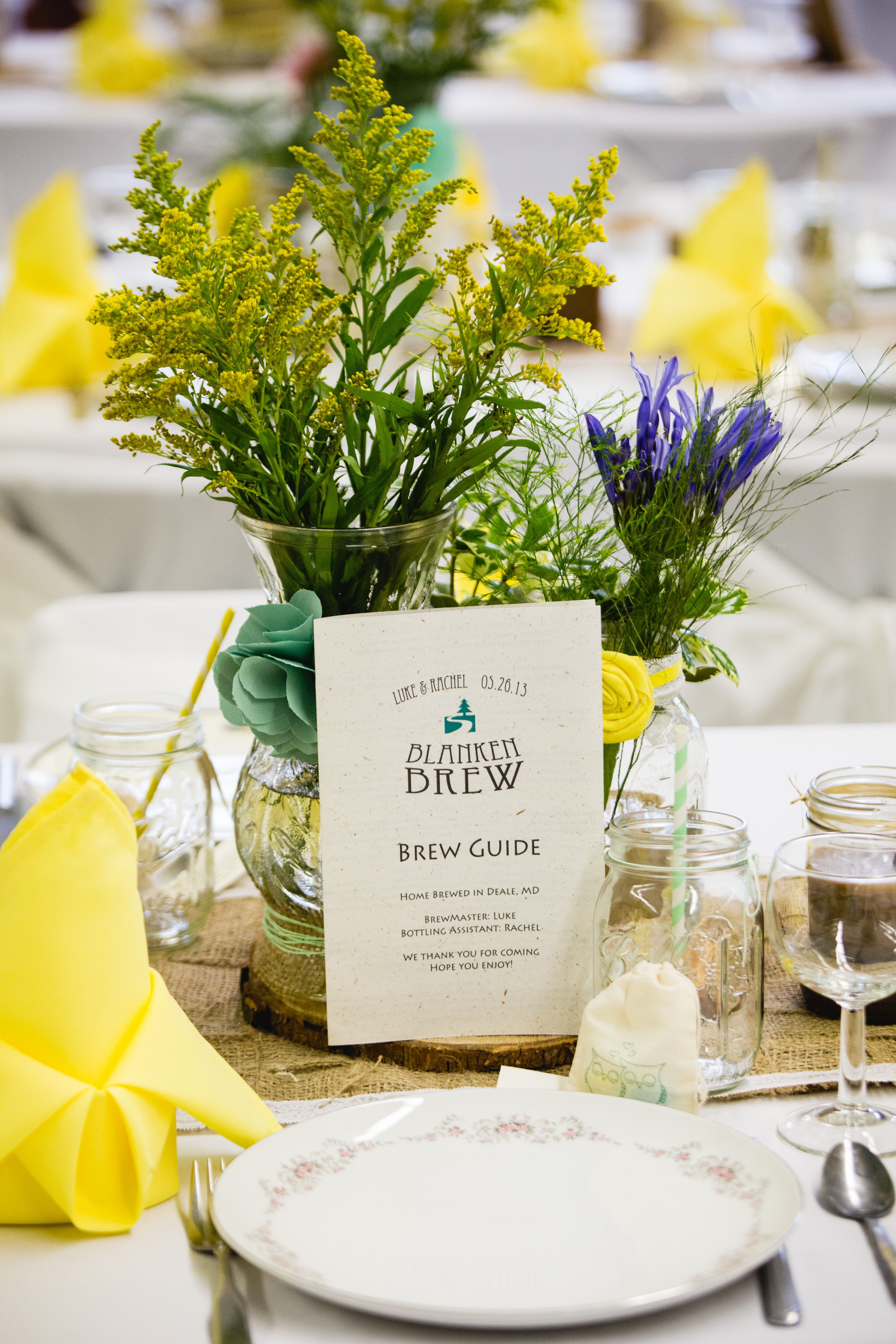Custom Beer Themed Table Number Explanations