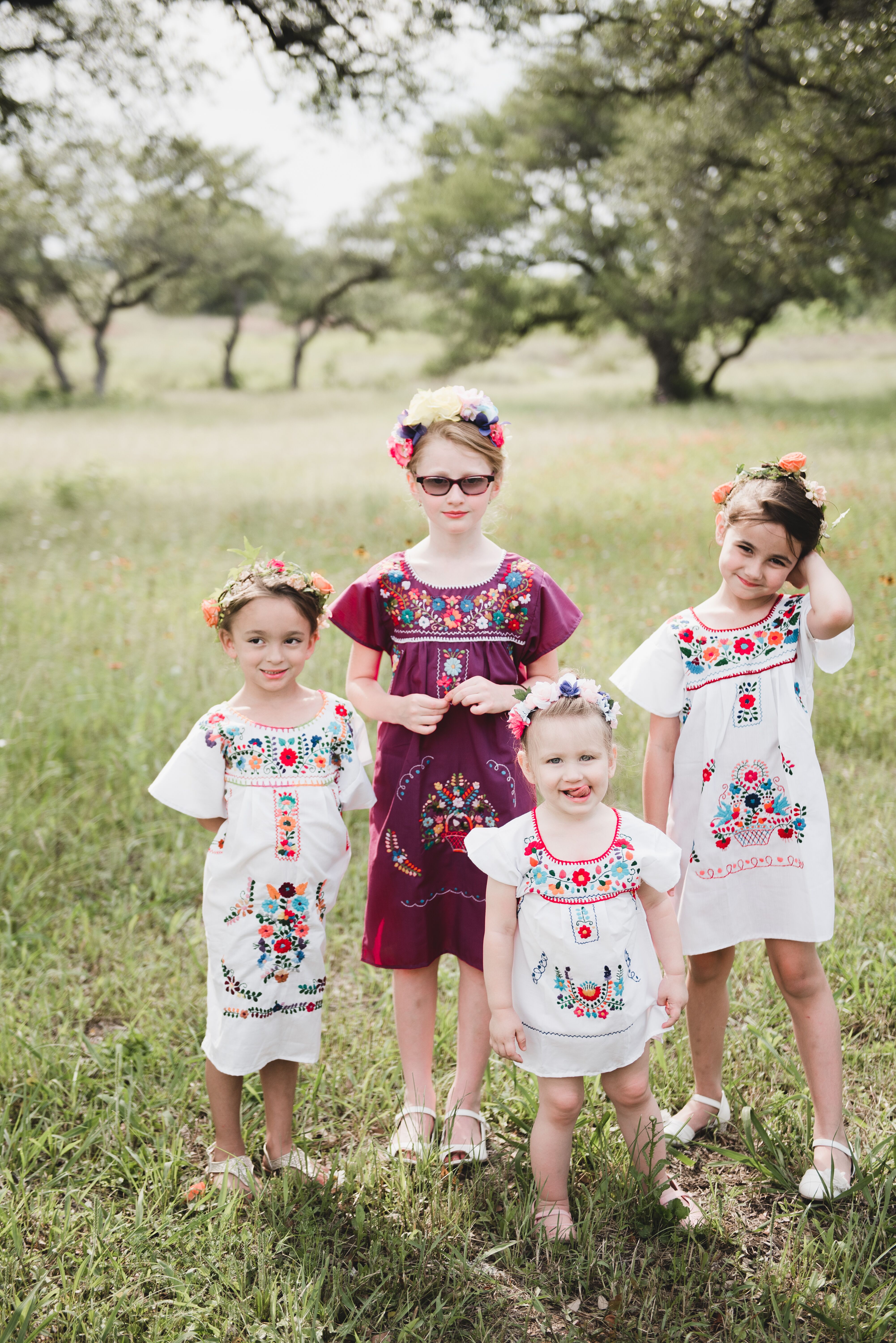 mexican flower dress