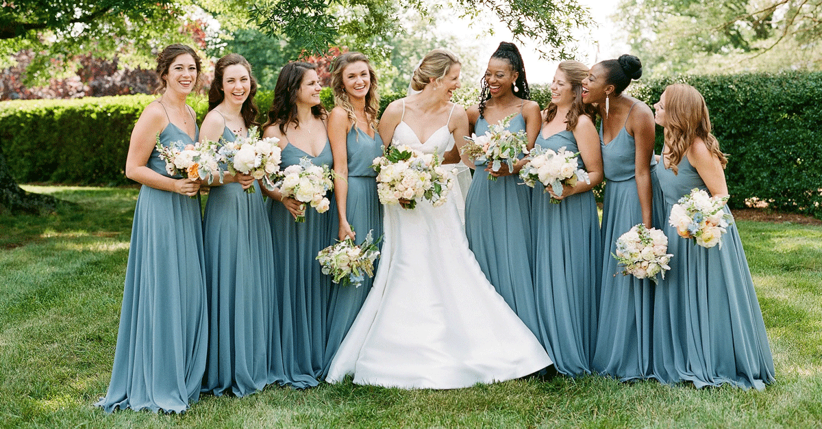 7. "Blue Hair Bridesmaid Dresses for the Bachelorette Party" - wide 8