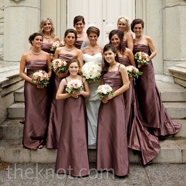 mauve bridesmaid dresses