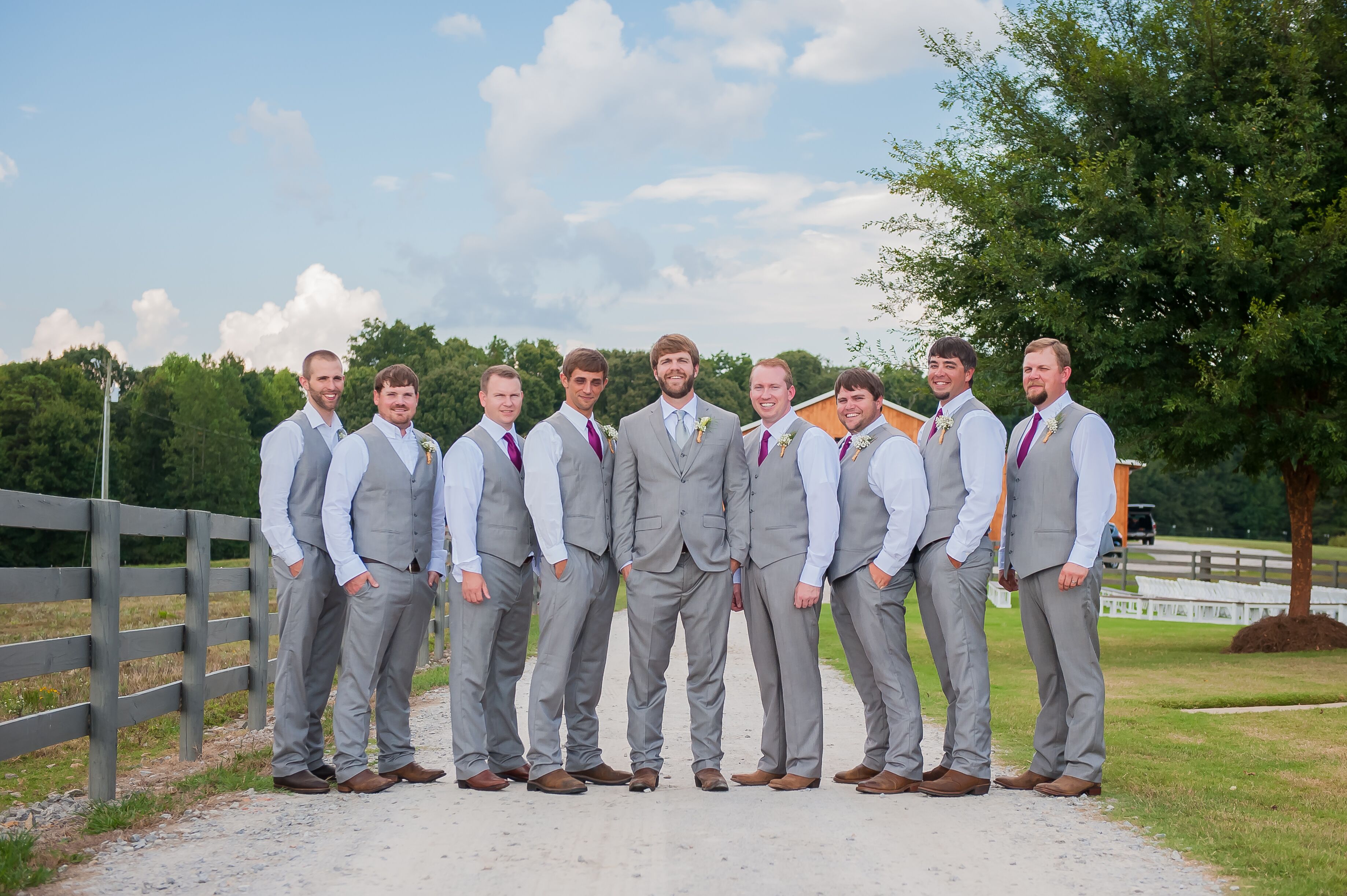 Groomsmen in hot sale vests