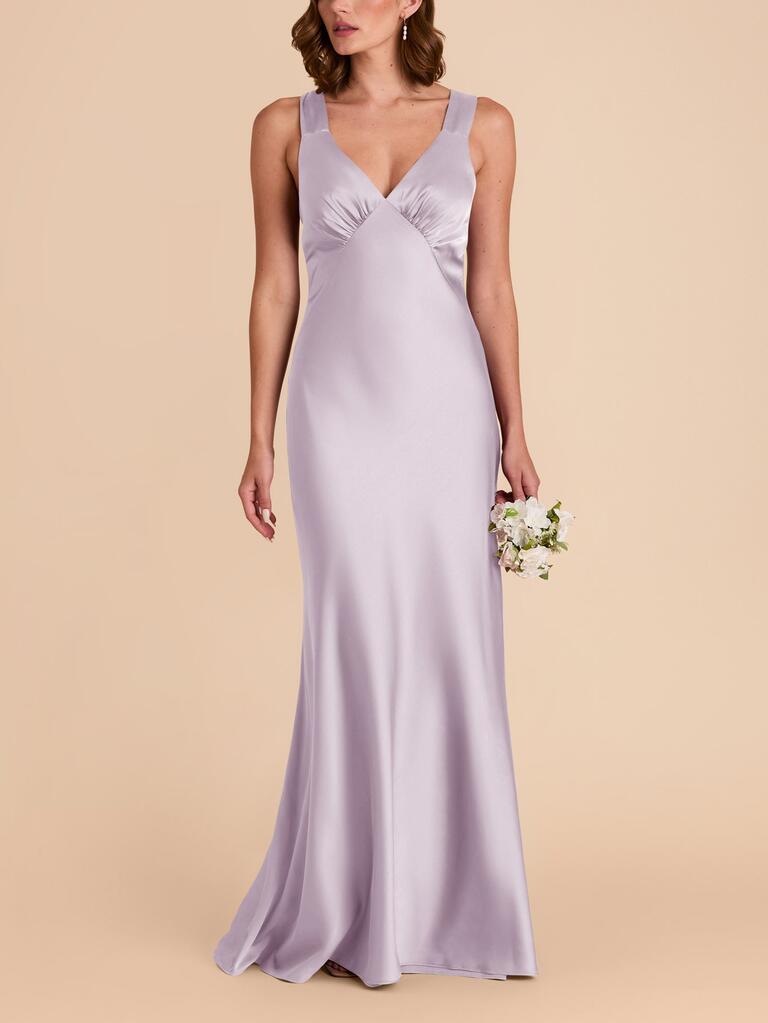 open lace back dress L.A Purple Satin Dress main image 0