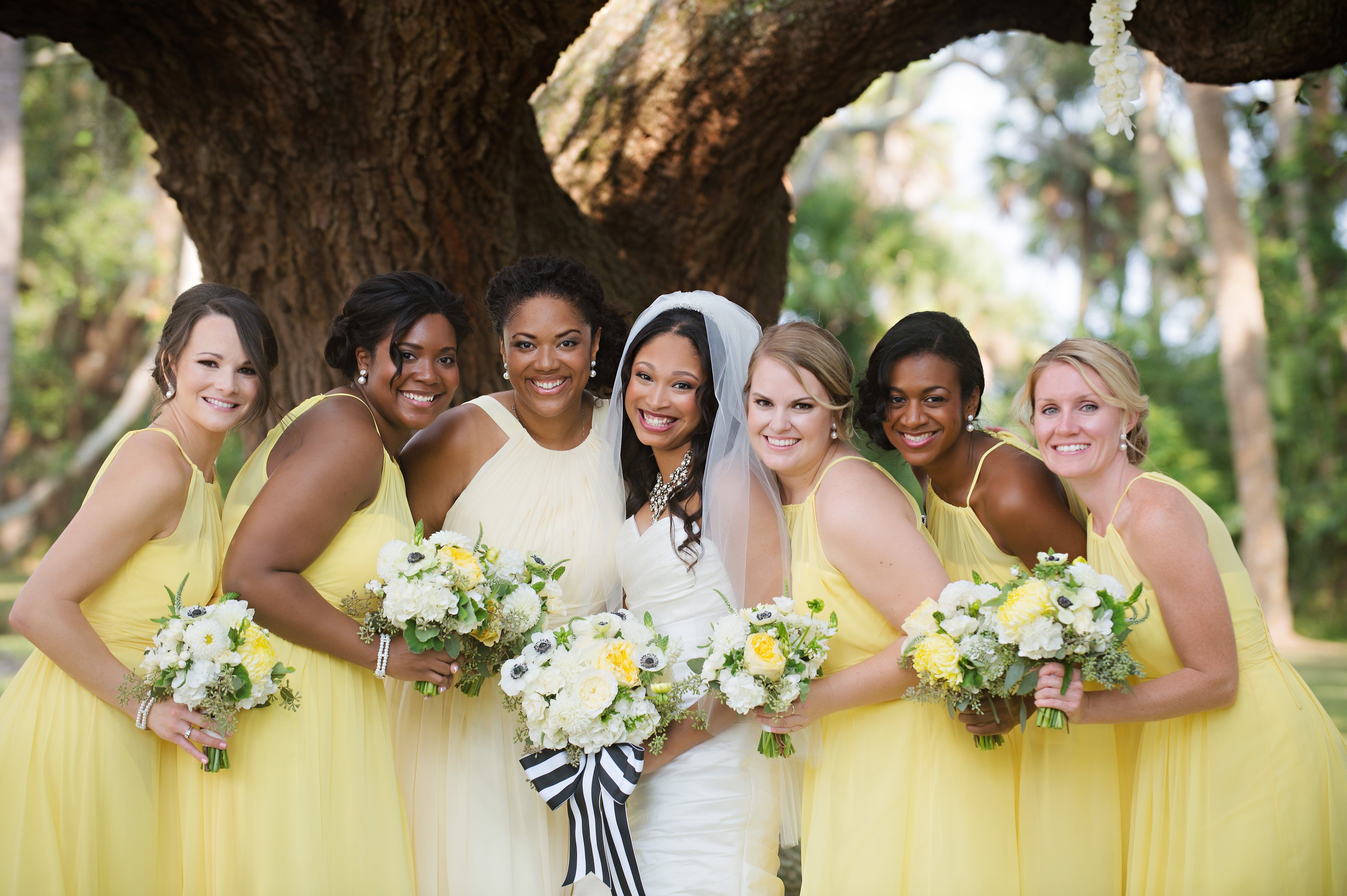 Bridesmaid 2025 yellow dresses