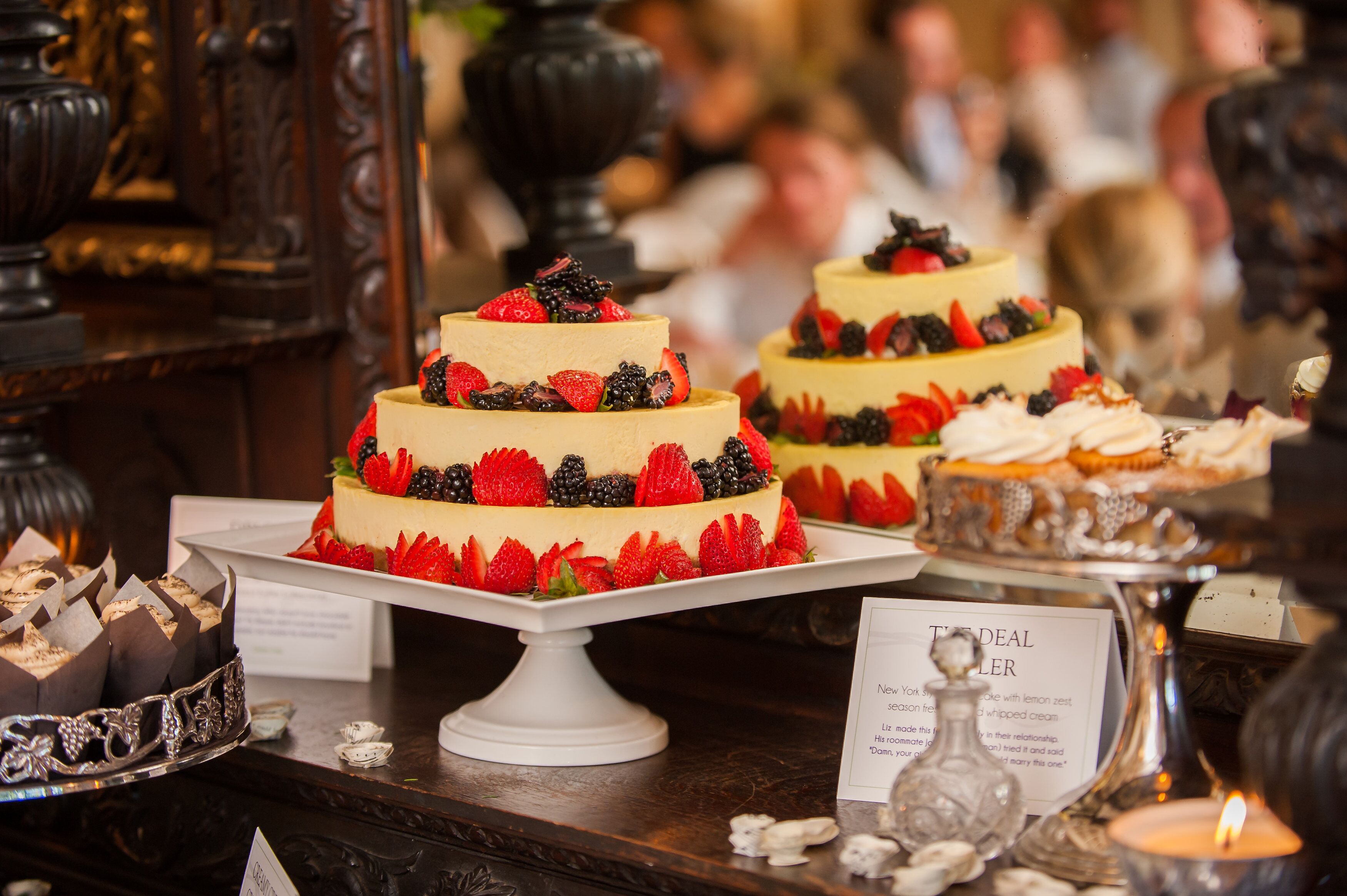 Tiered Cheesecake Wedding Cake