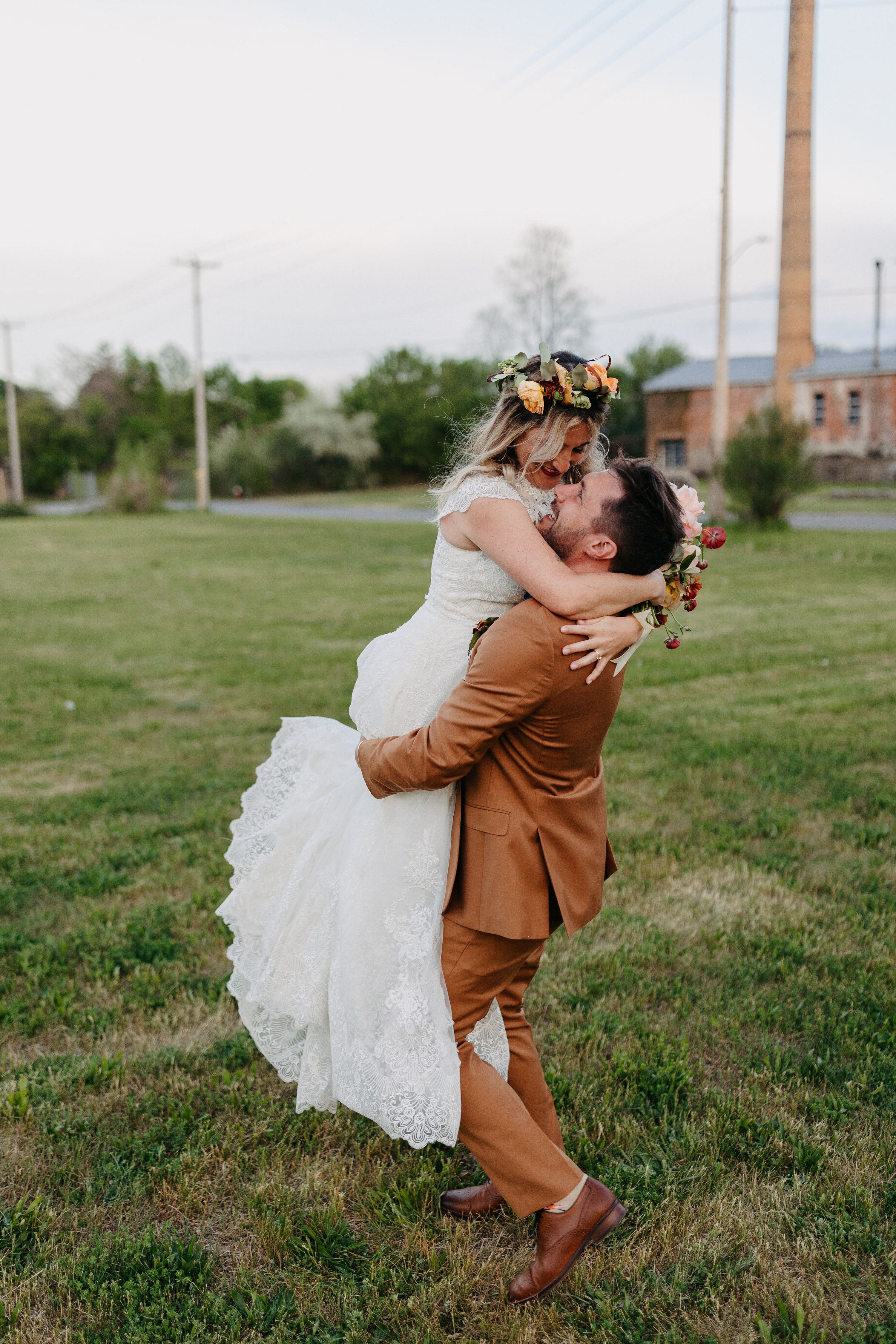Calling All Wes Anderson FansThis Quirky Wedding at The Cracker Factory in  Geneva, New York, Is for You