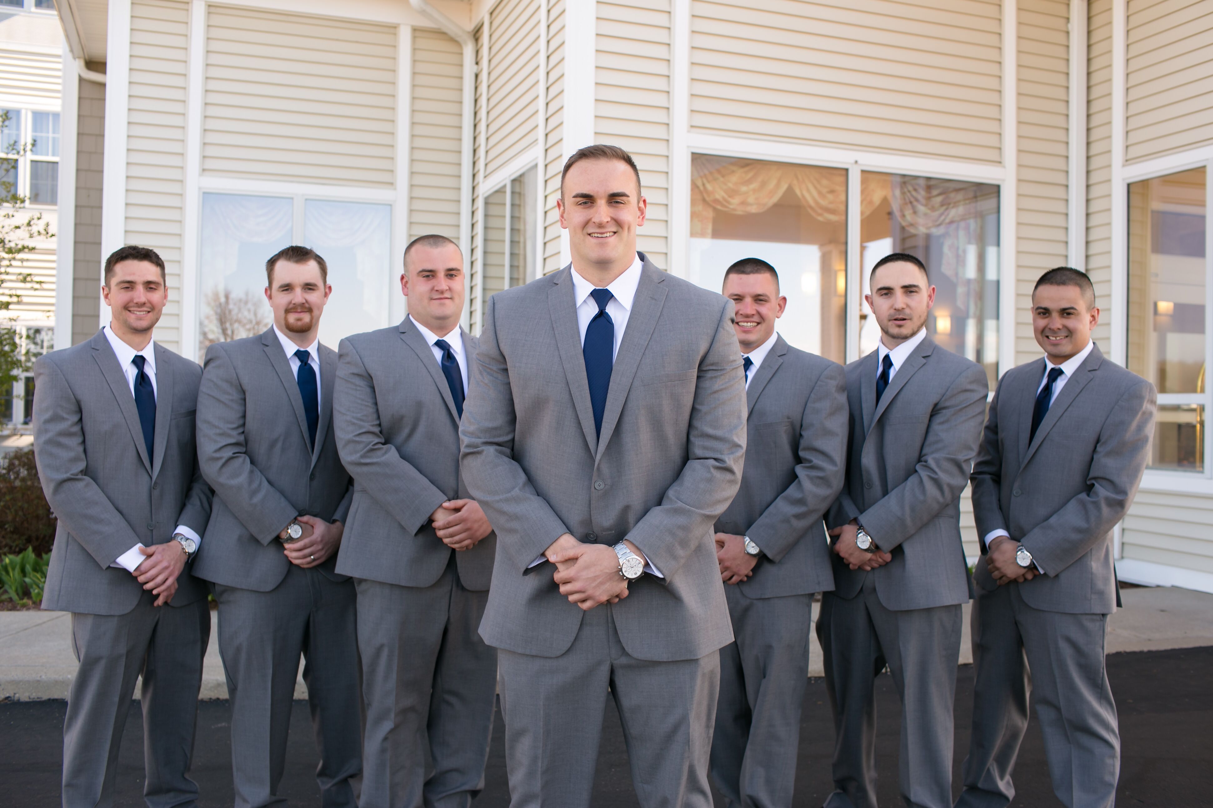 Gray Suits With Navy Blue Ties