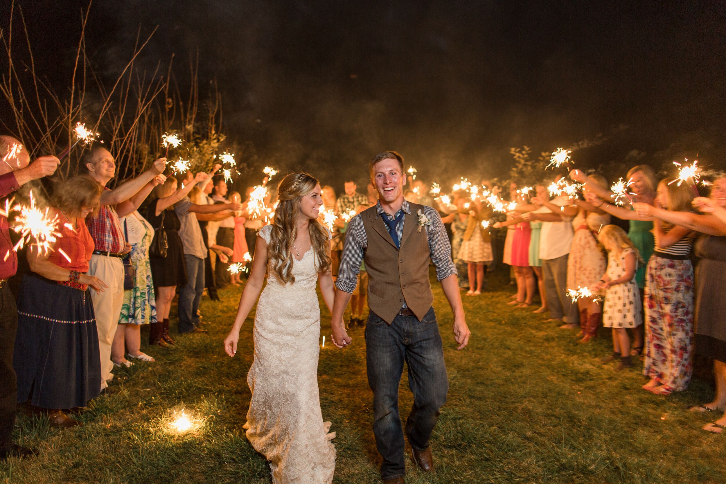 Groom in jeans clearance wedding