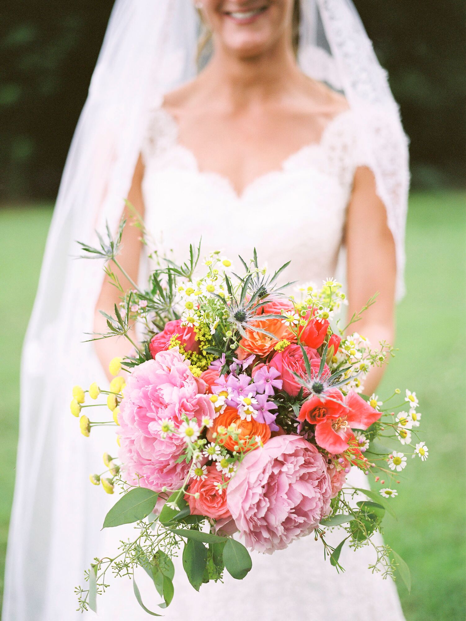 Colorful Wildflower-Inspired Bridal Bouquet