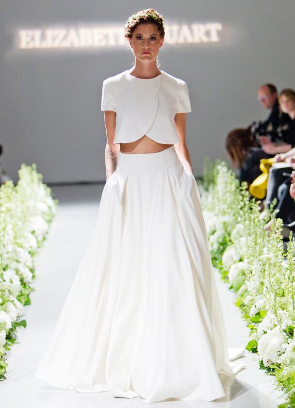 Crop top Elizabeth Stuart wedding dress