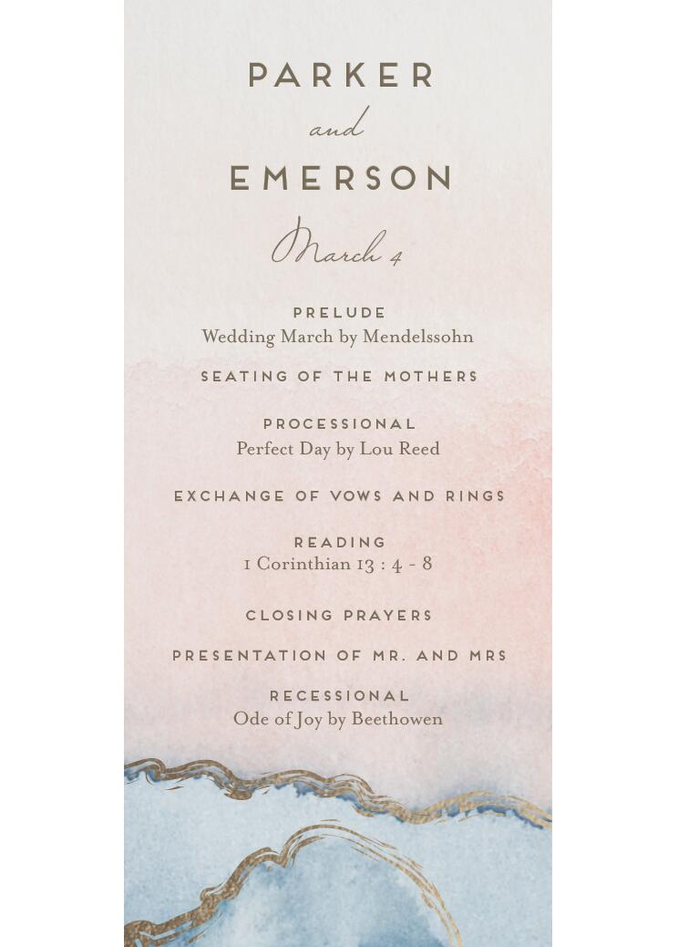 Etiquette Regarding Wedding Programs