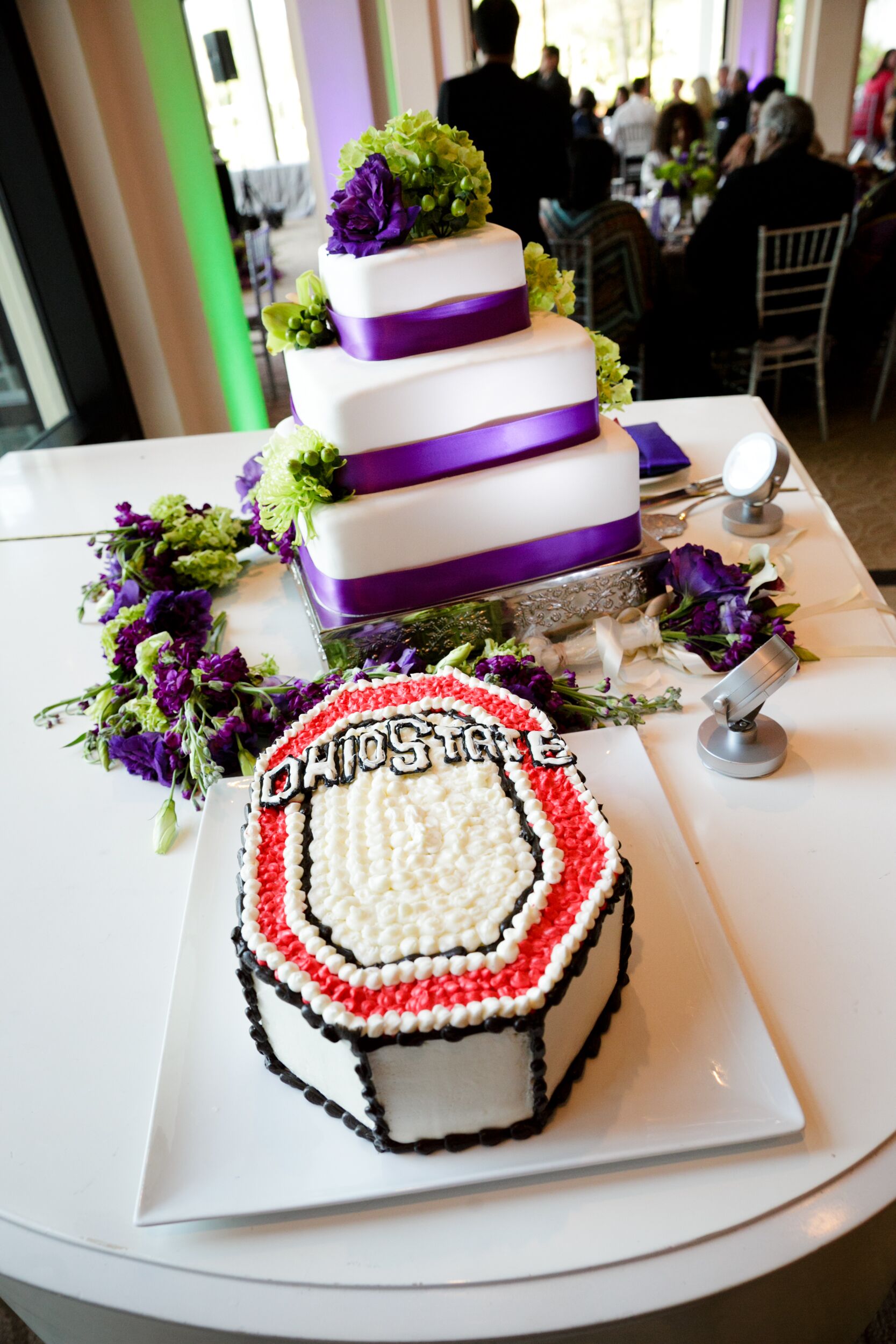 Ohio State Groom’s Cake and Wedding Cake