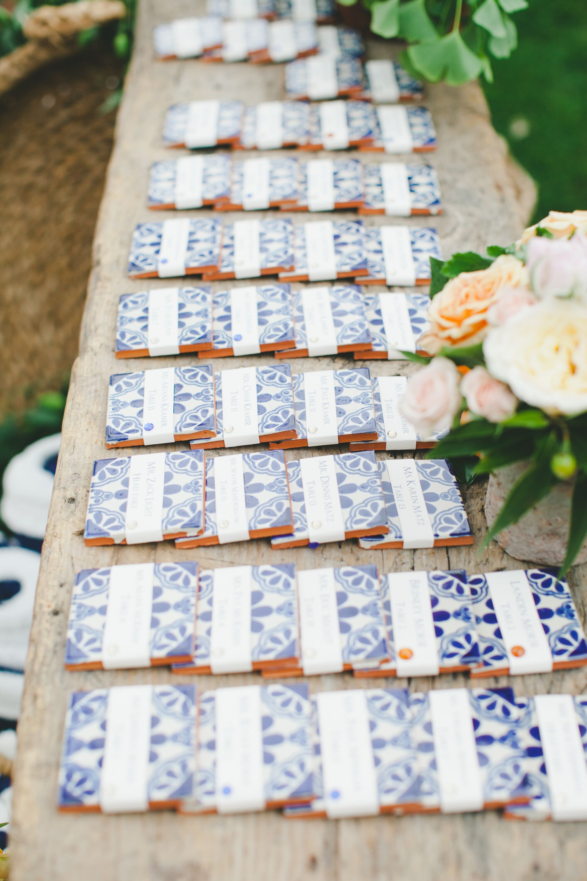 Mexican Tile Escort Cards