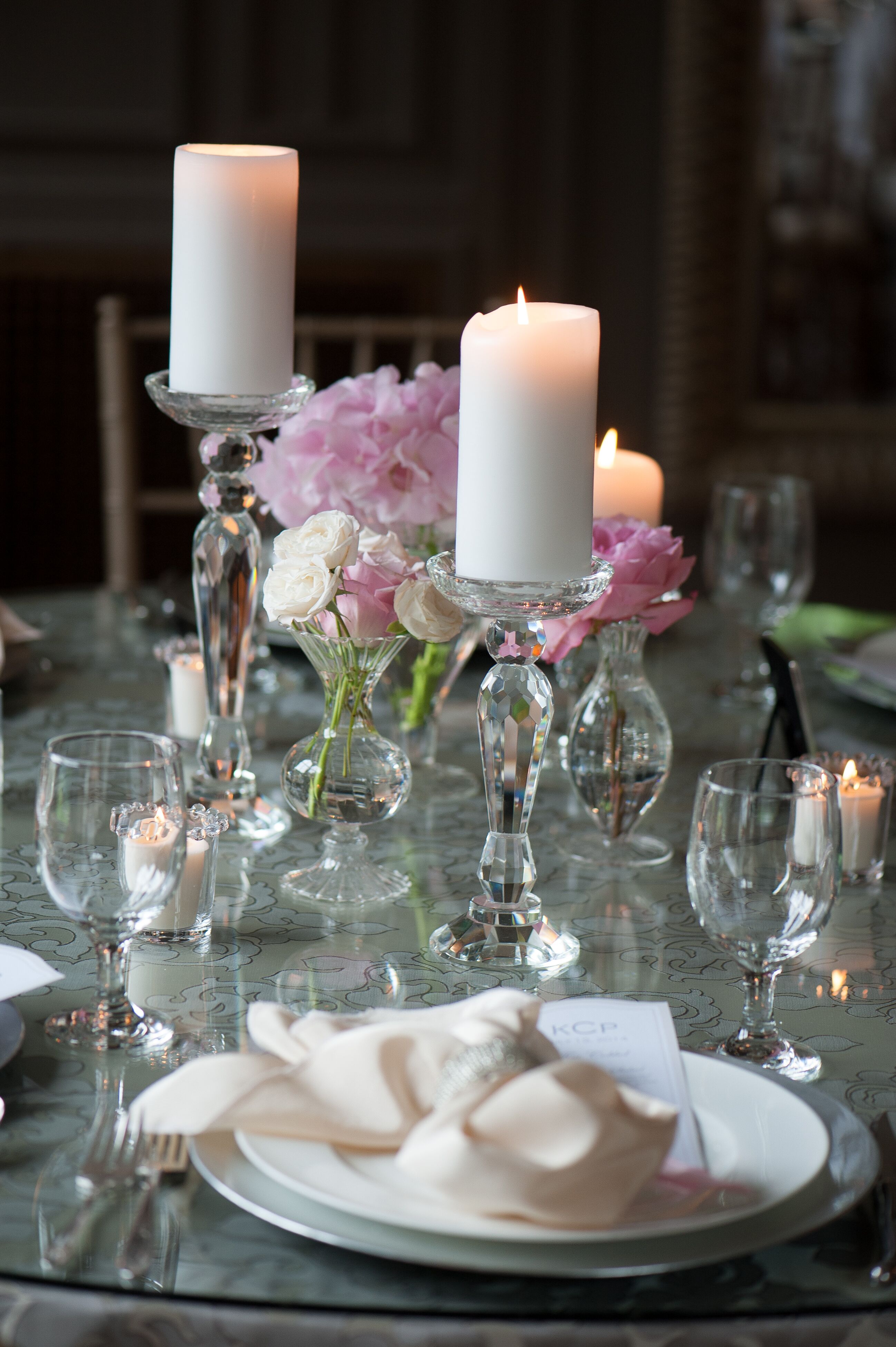 White Candle Table Decor