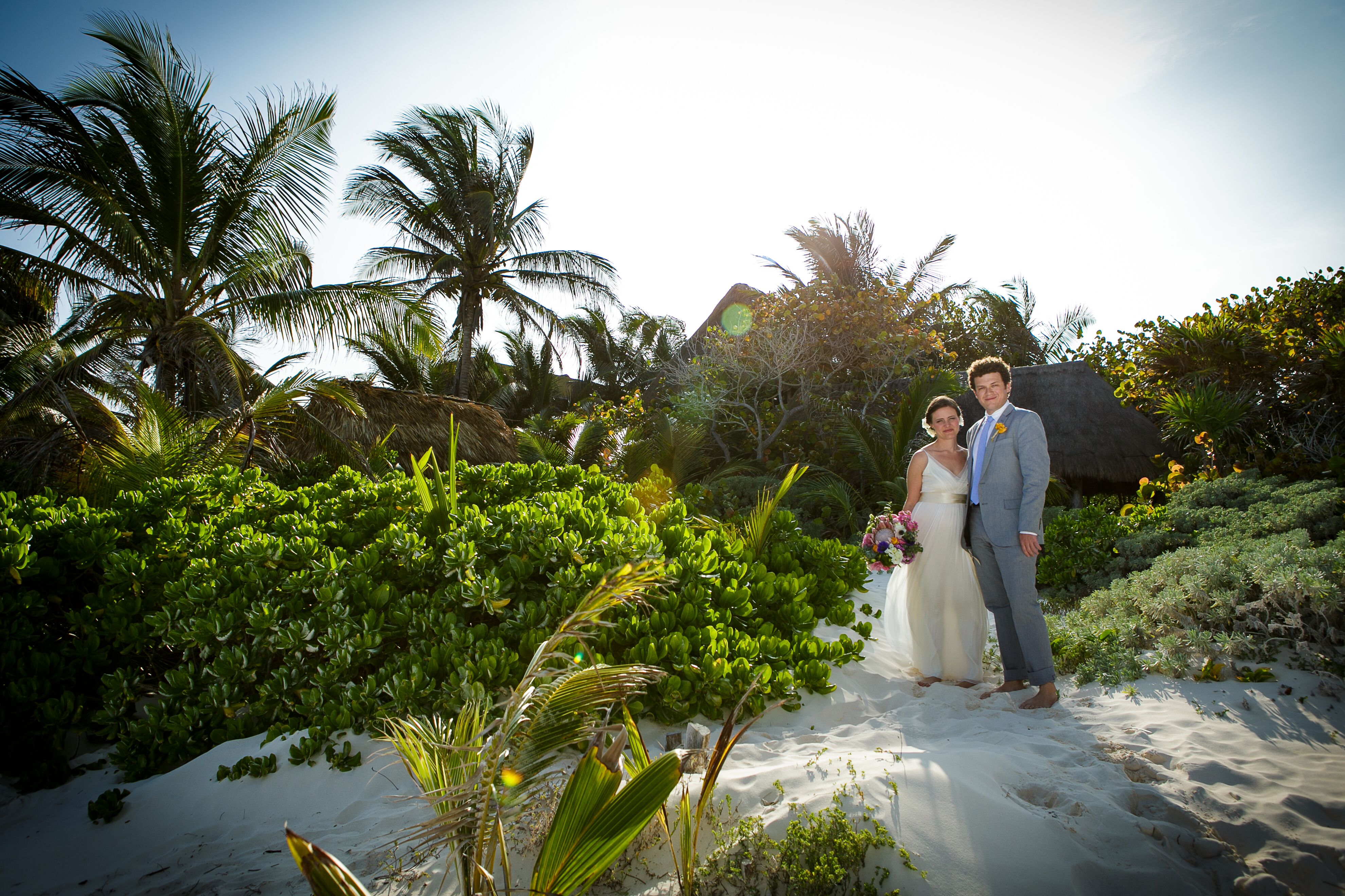 A Casual Destination Wedding at the Cabanas La Luna in Tulum, Mexico