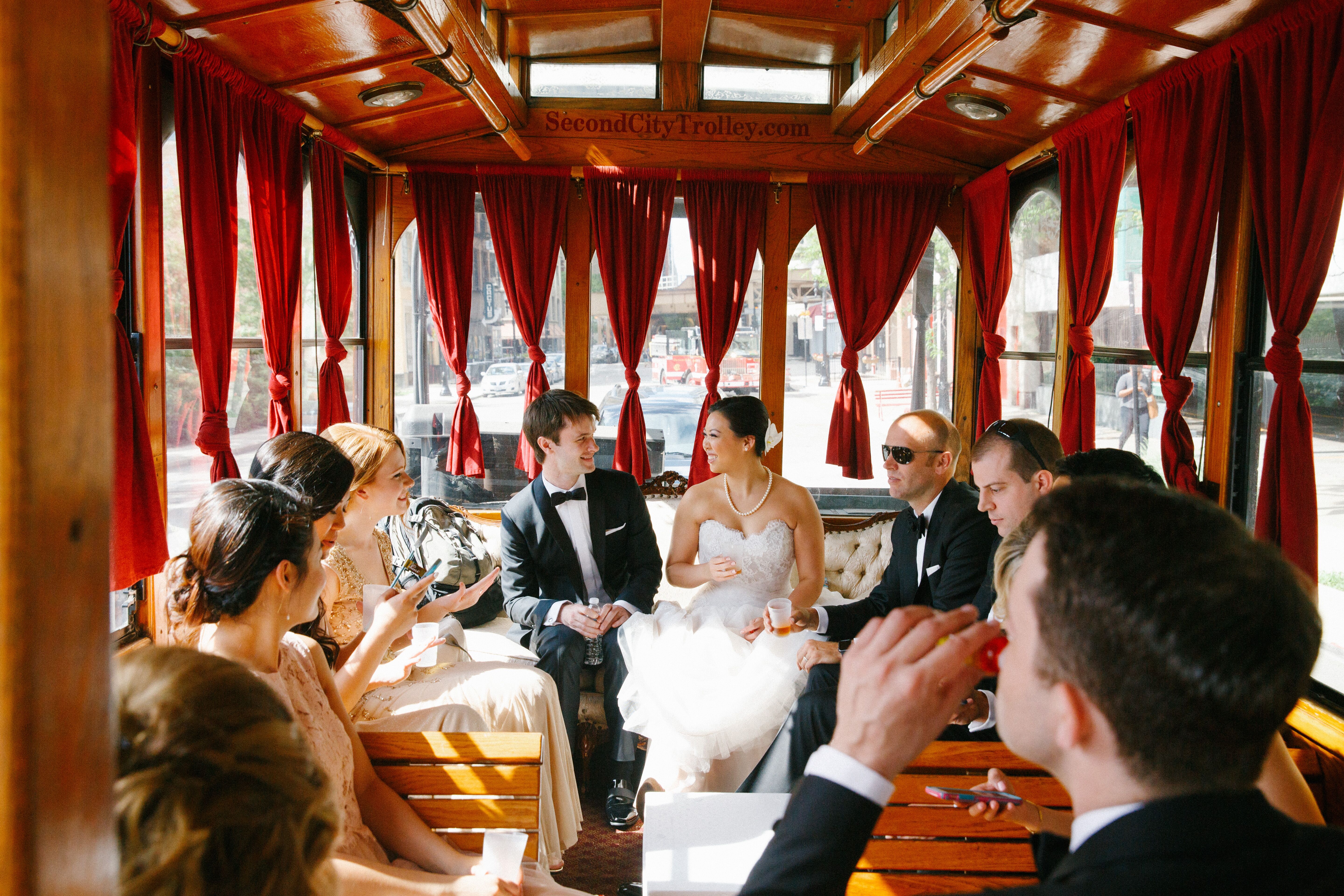 Vintage Trolley Reception Transportation