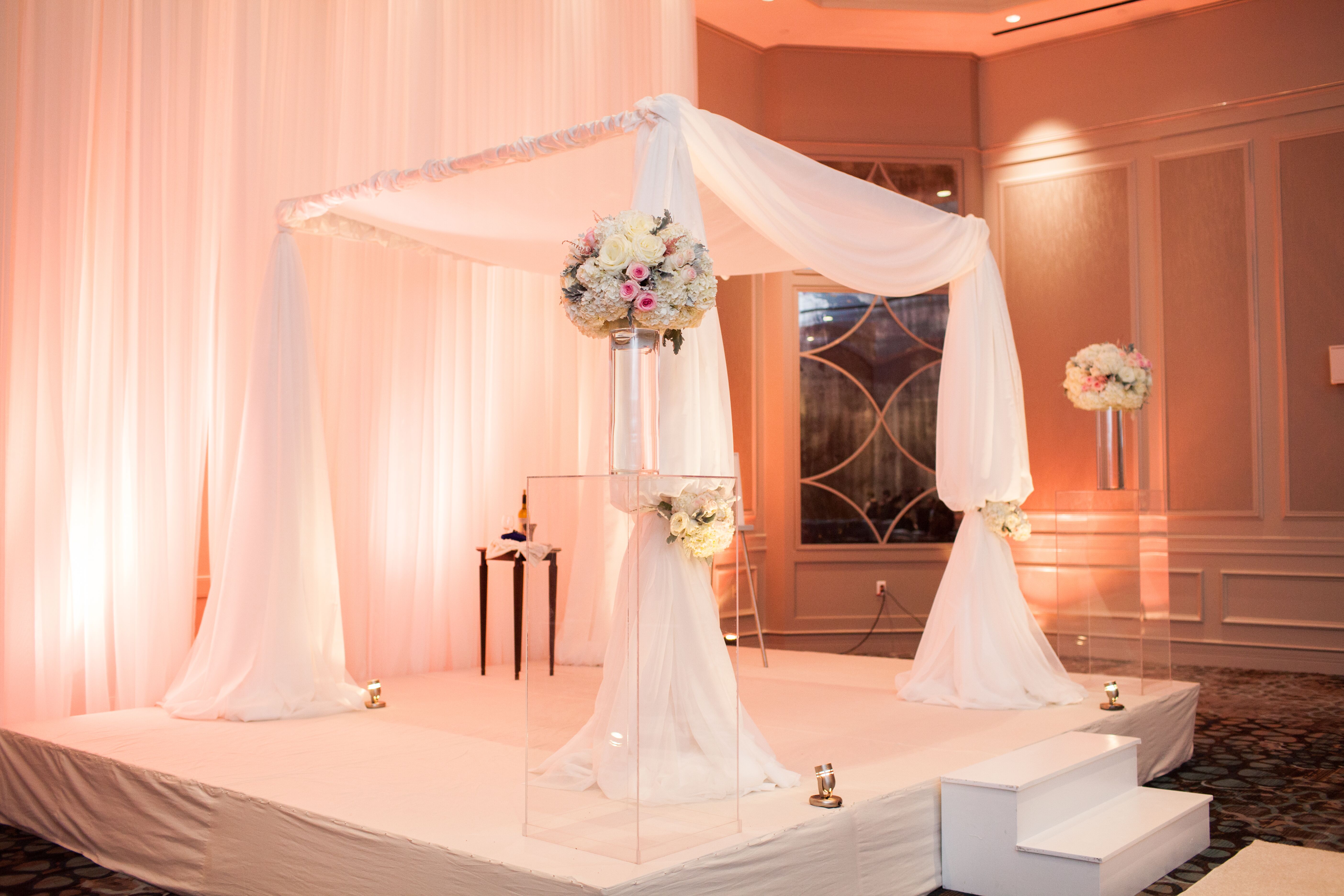 Formal White Indoor Chuppah