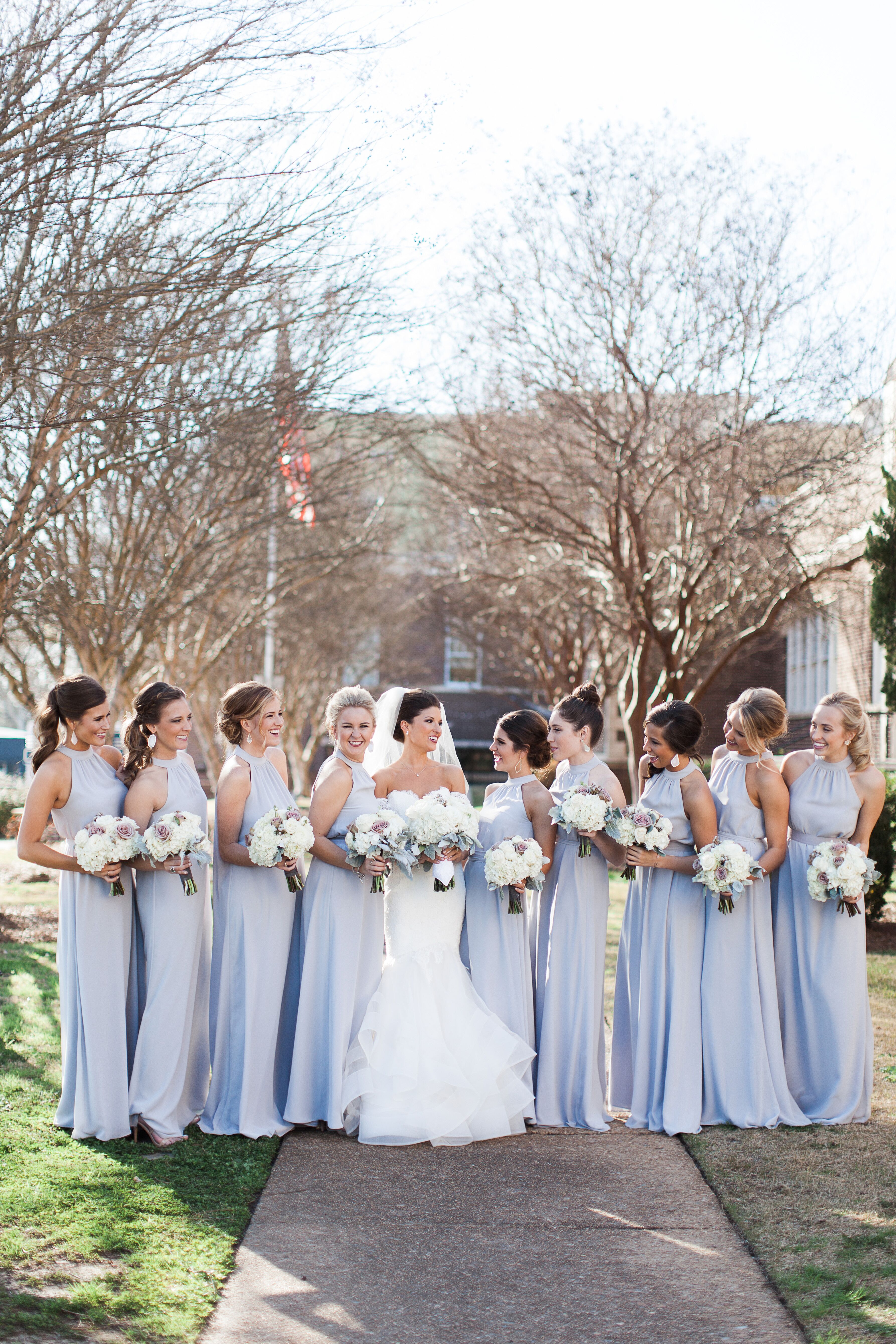 Silver Bridesmaid Dresses