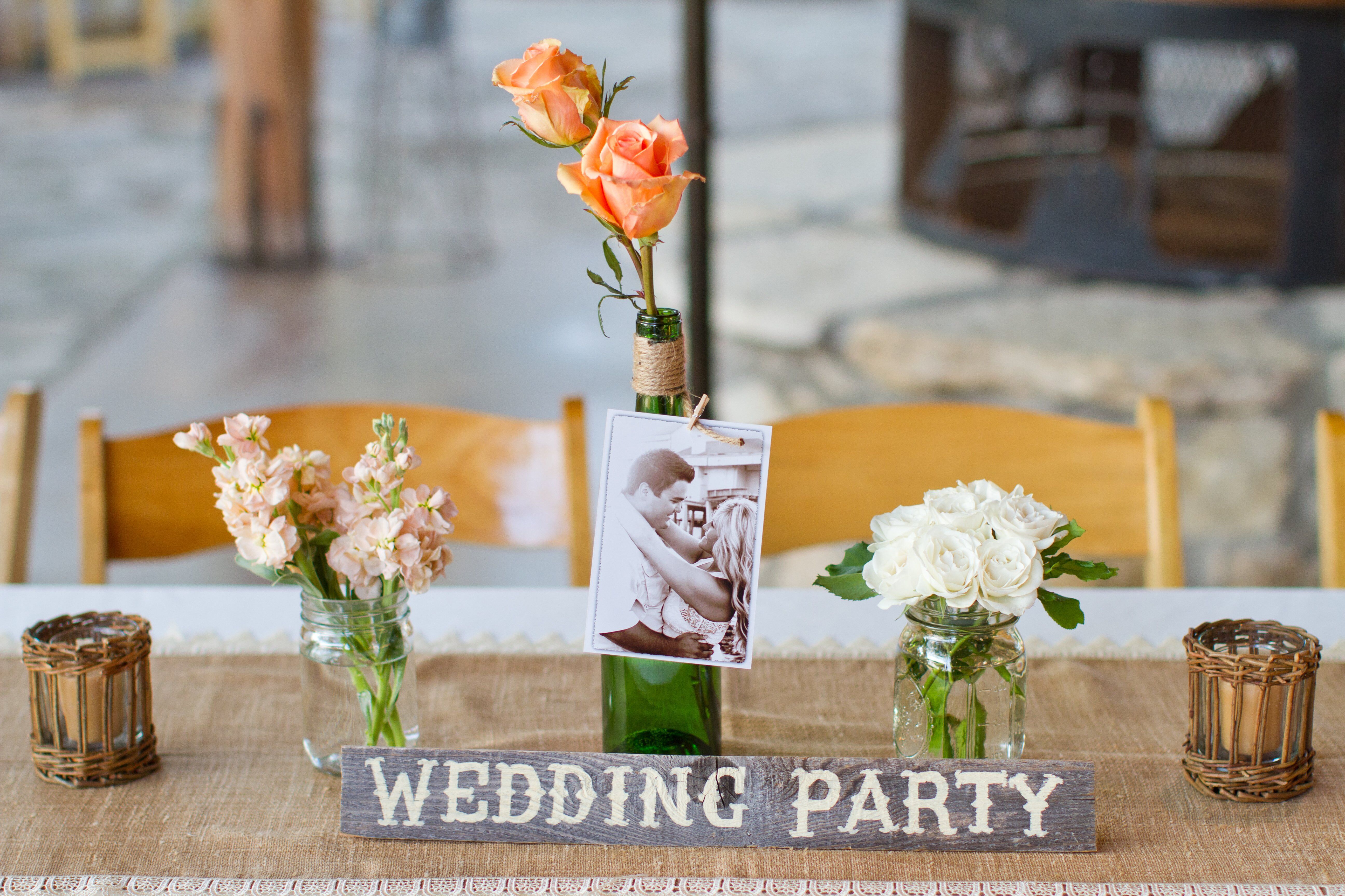 Rustic Mason Jar Table Decor