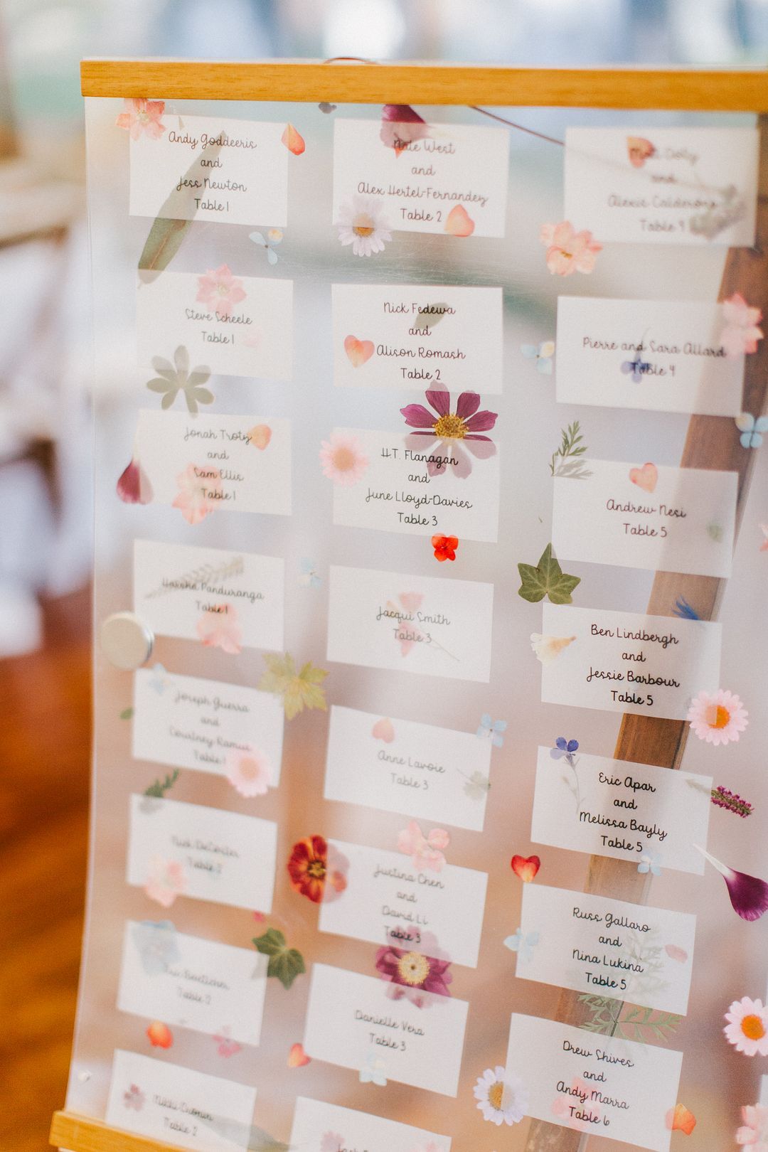 Delicate Floral Seating Cards