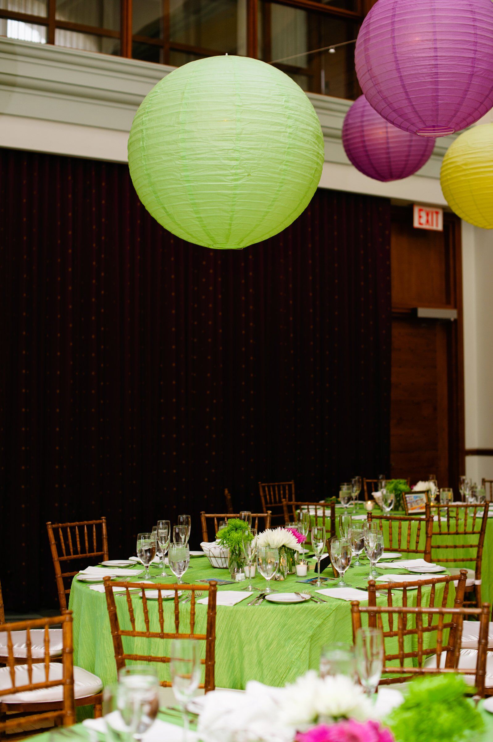 Lime Green Reception Decor