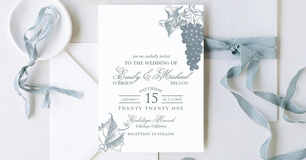 30 WINERY GRAPES WINE INVITATIONS PERSONALIZED FOR YOU 