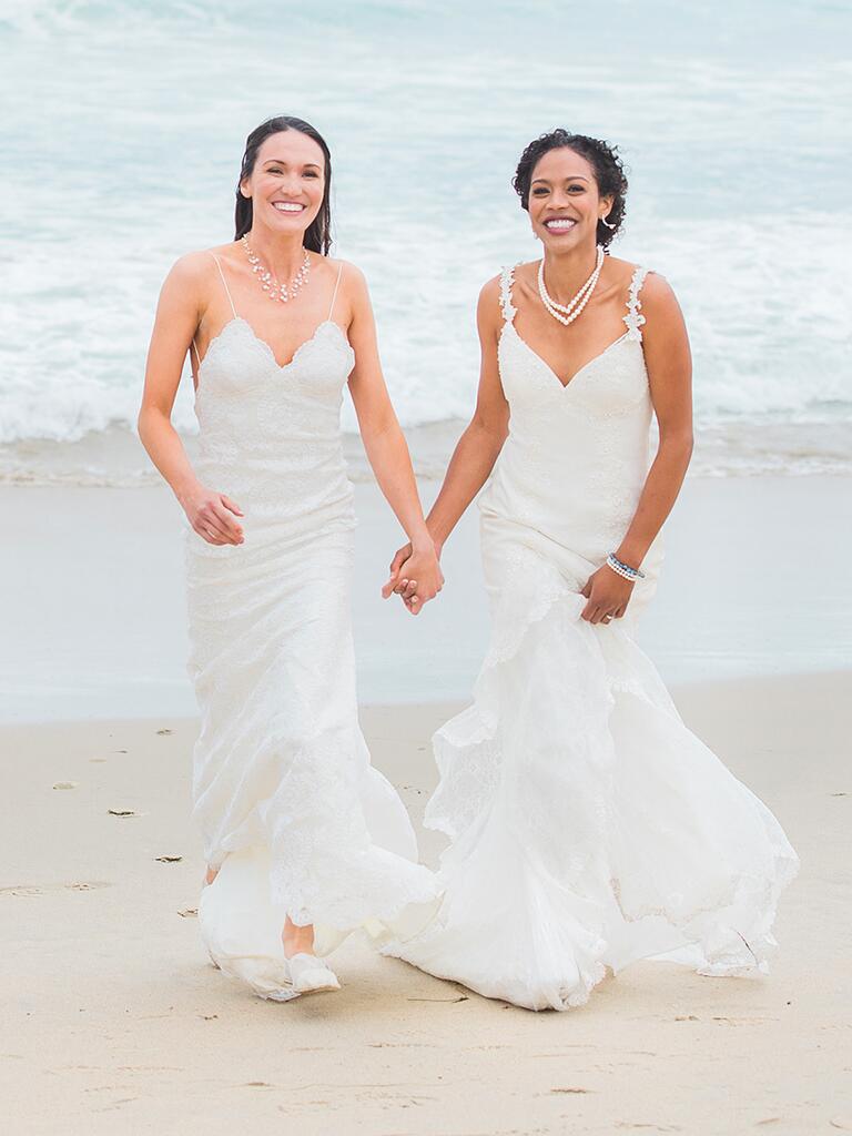 Simple Fitted Beach Wedding Gowns By Katie May And Galina