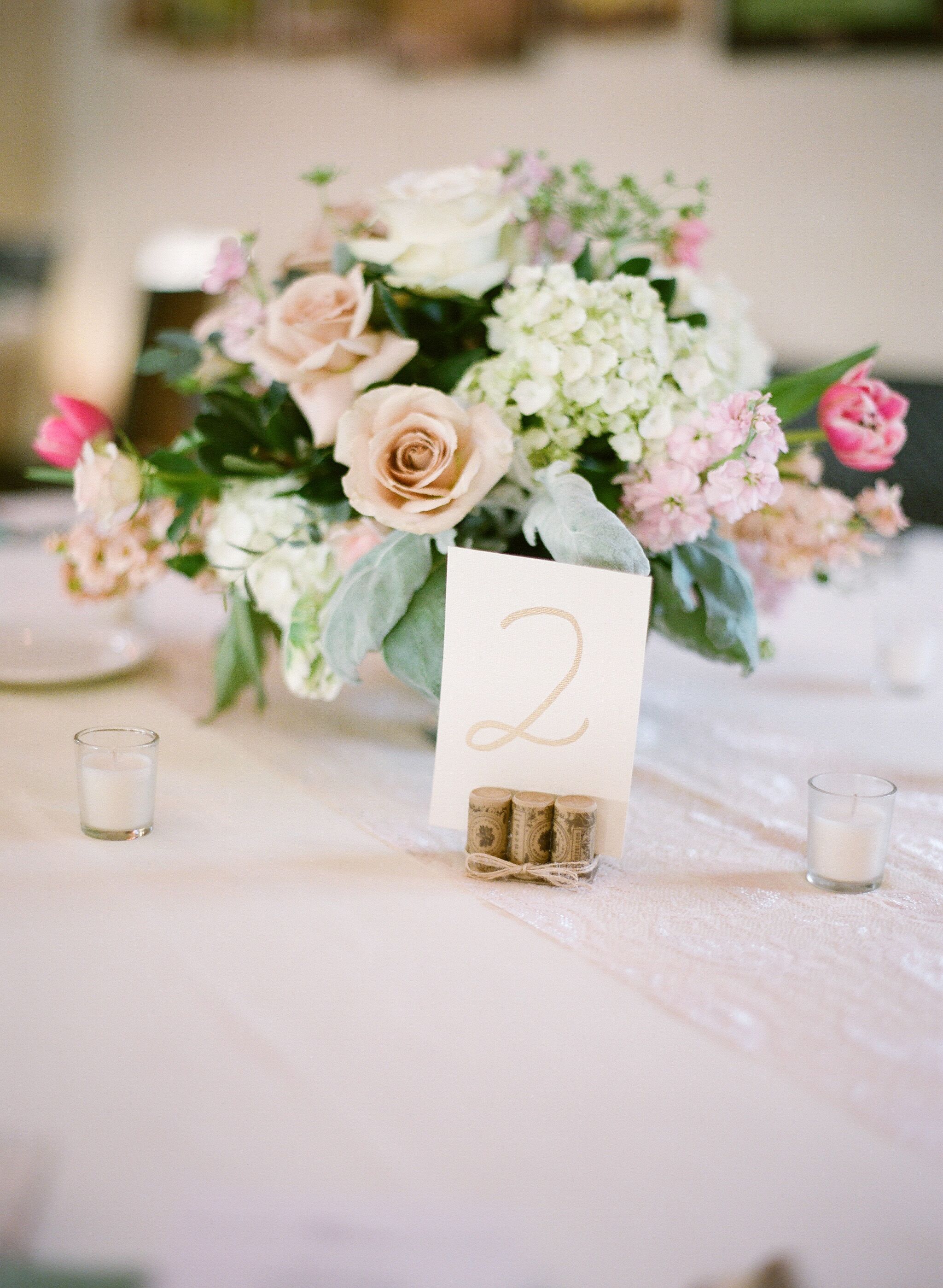 Wine Cork and Twine Table Number