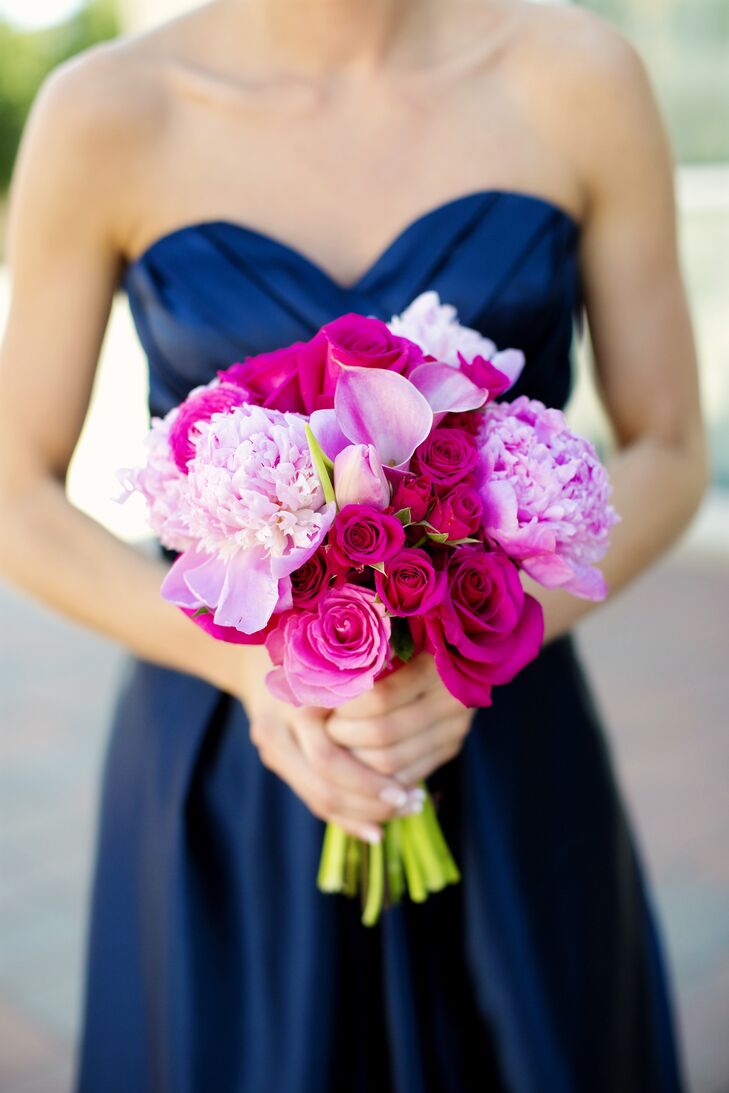 Bright Pink Bridesmaid Bouquet