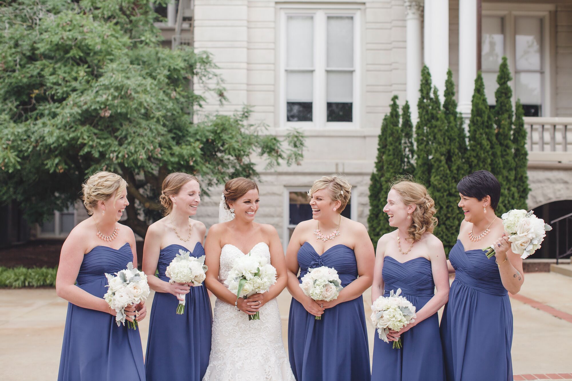 marine color bridesmaid dresses