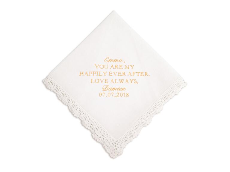 only pretty crying thank you gift gift for bride to be maid of honor bridesmaid gifts from groom personalized handkerchief print