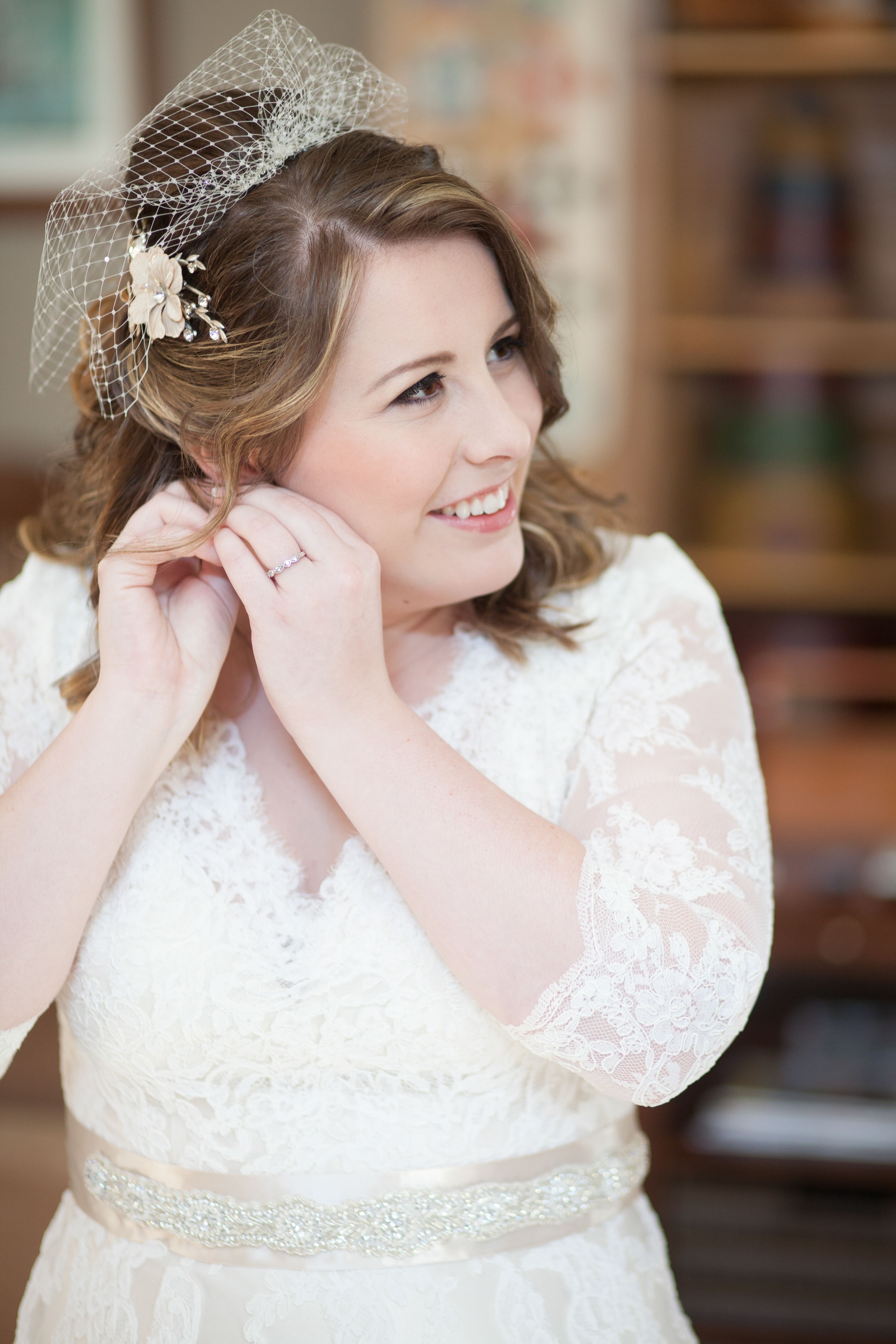 chinese dress ladies Pearl Birdcage Wedding Veil main image 0