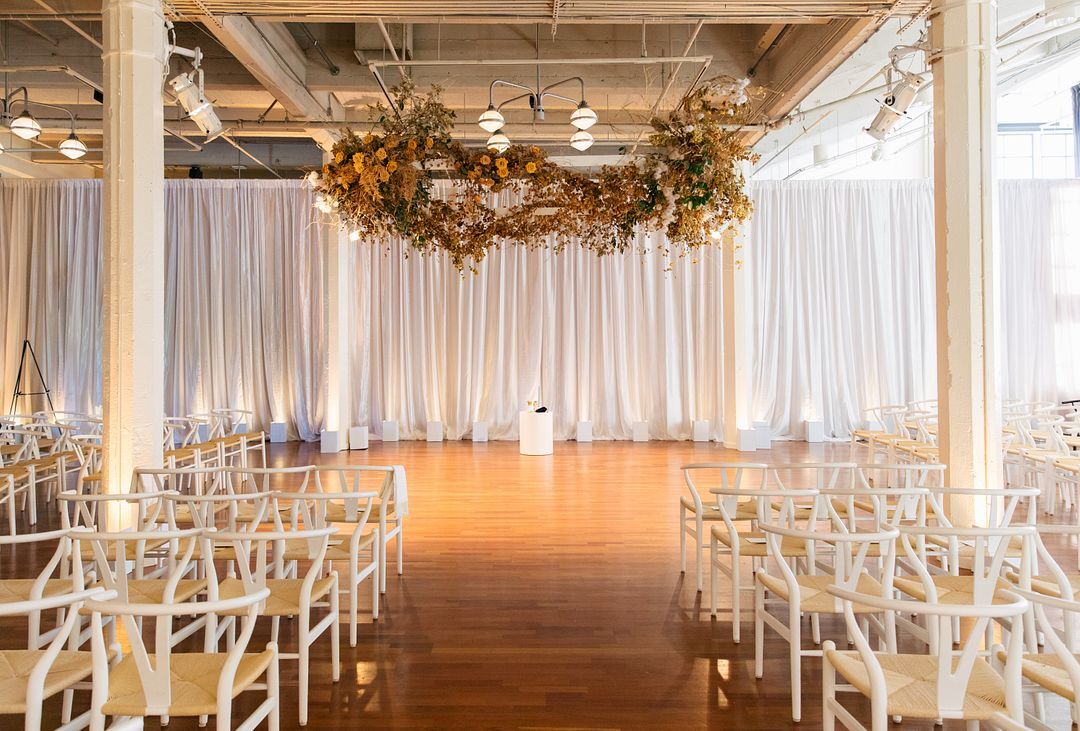 Wedding Ceremony Hops Aisle Decor at Terra Gallery in San Francisco ...