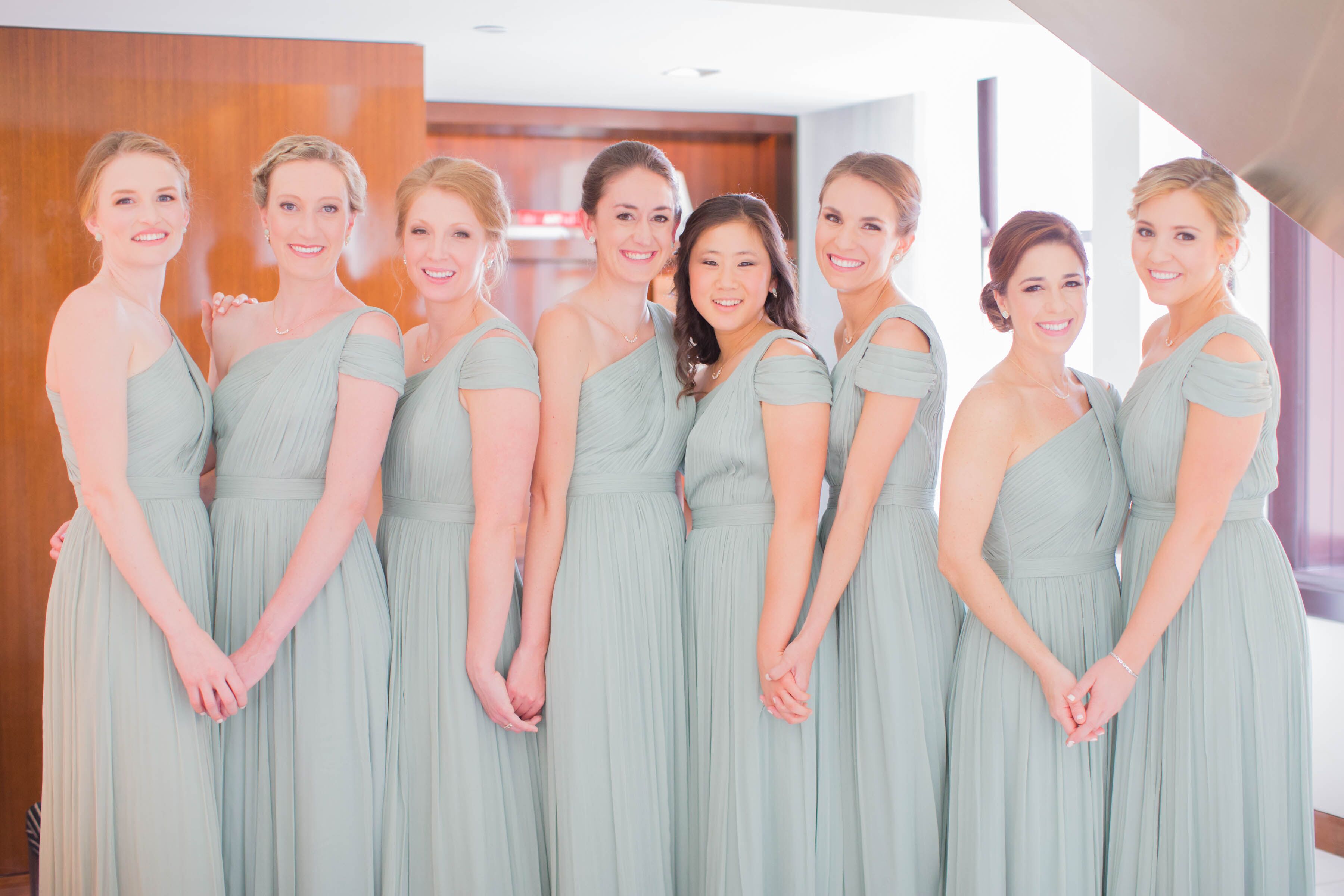 sage bridesmaid dresses long