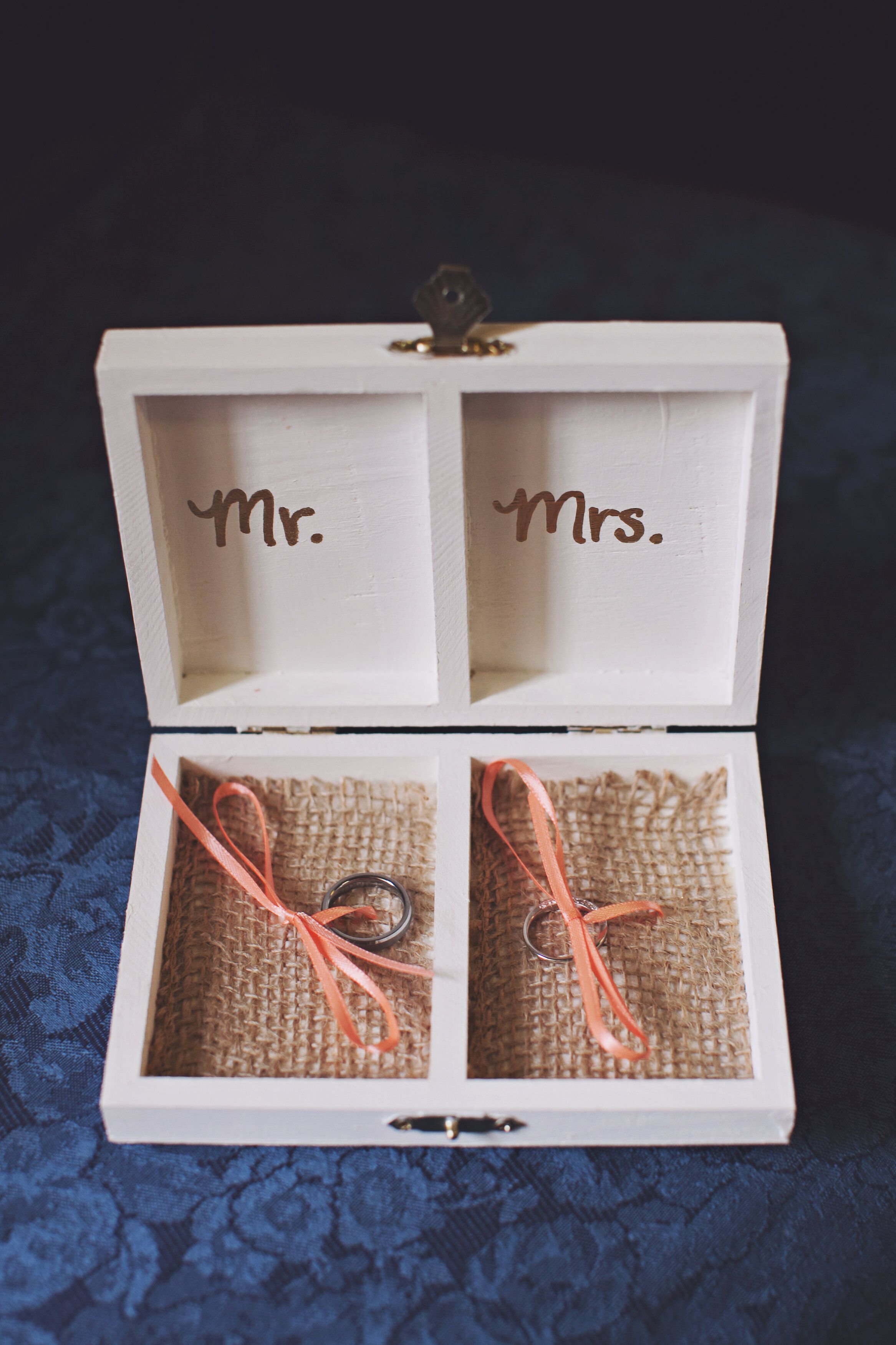 mr and mrs wedding ring box
