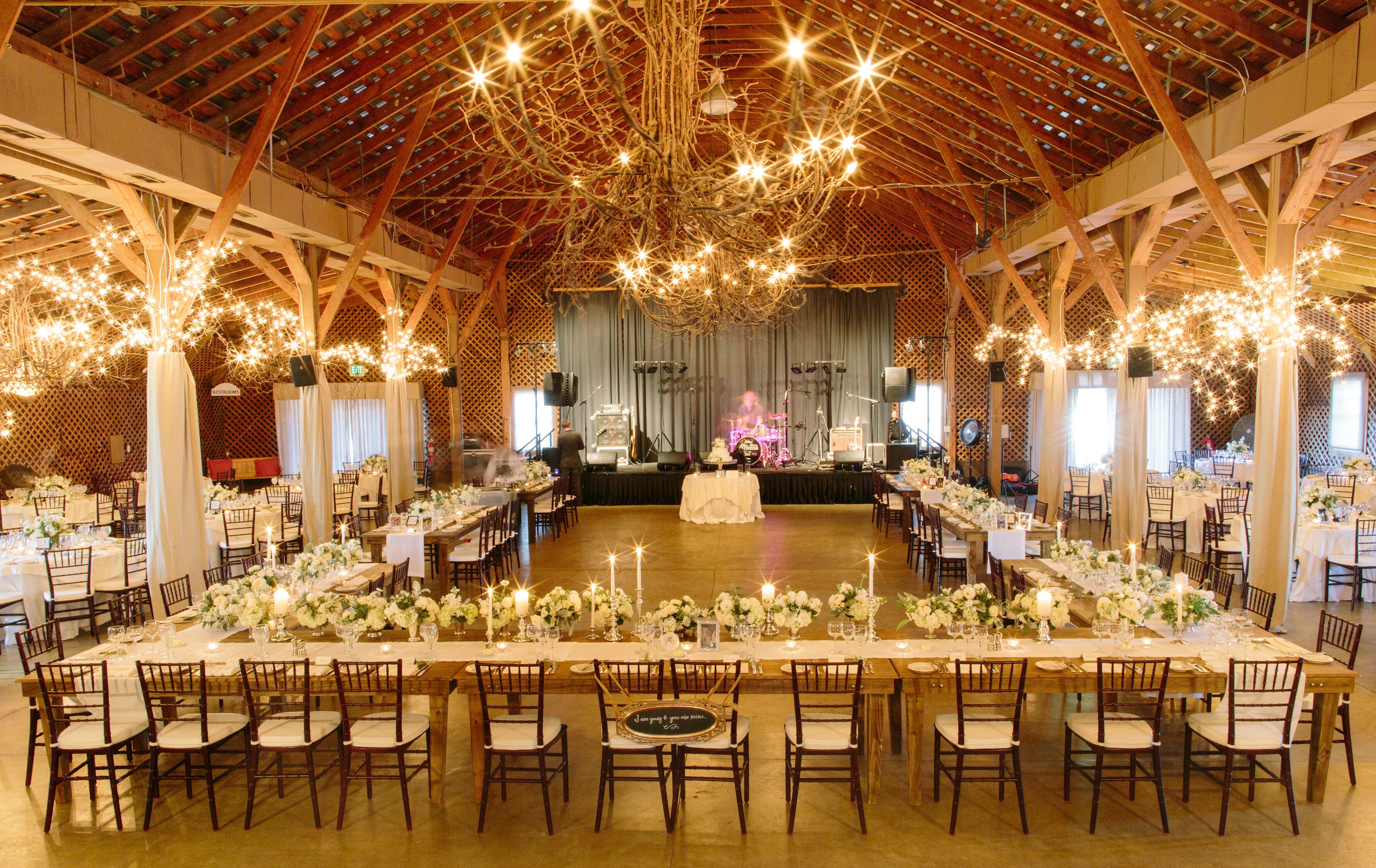 Sophisticated Fearrington Village Barn Reception