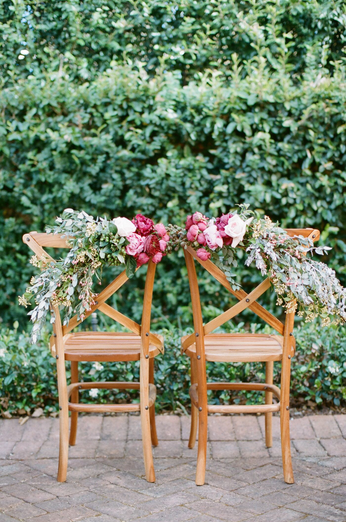 Romantic Peony, Rose and Eucalyptus Chair Garlands